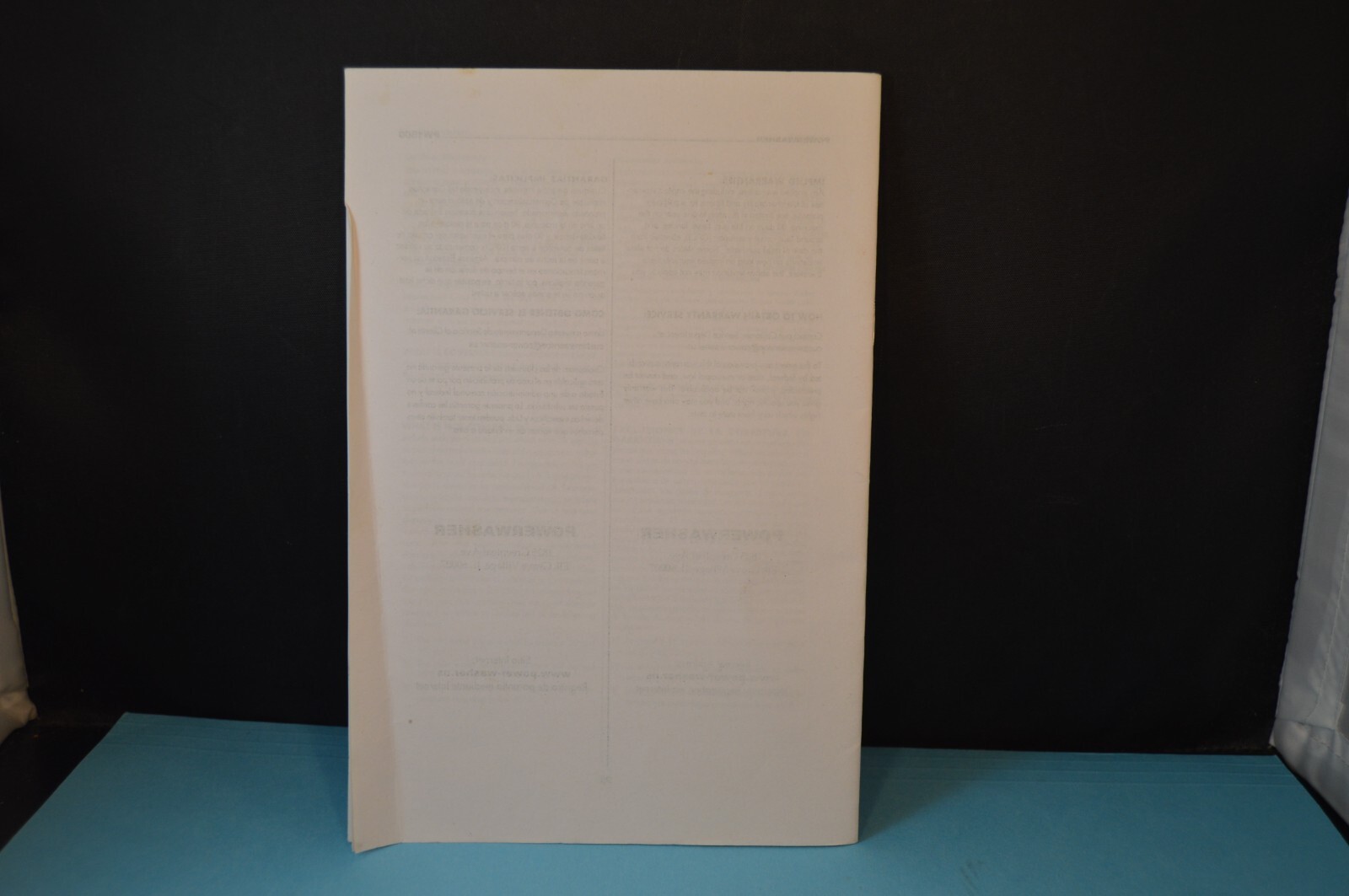 POWERWASHER Model PW1800-U « OPERATOR&rsquo;S MANUAL » 1800 PSI 26 Pages INSTRUCTIONS