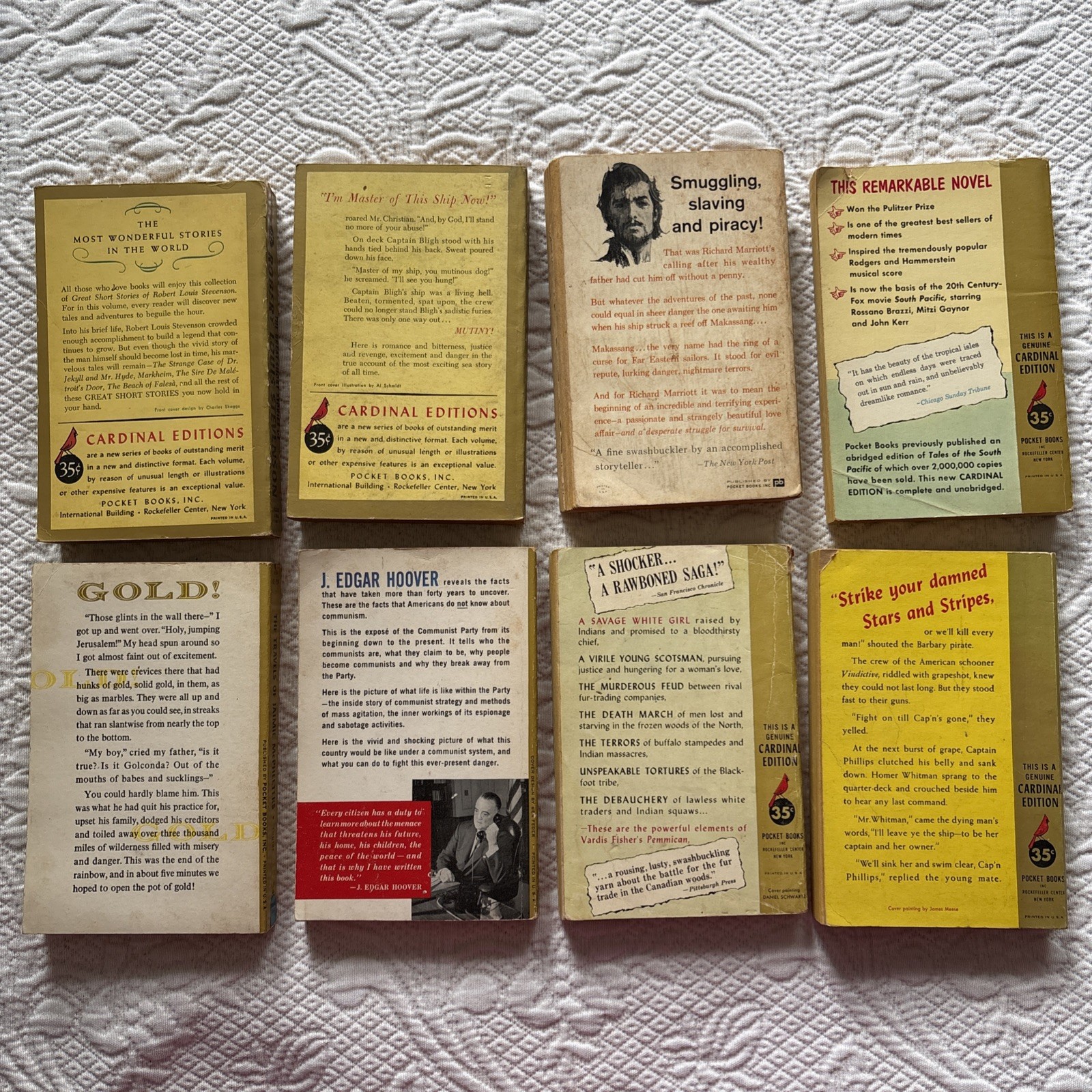 Lot~ 50 Vintage Pulp Paperbacks Crime Mystery Classic 1950s Pocket Cardinal Dell