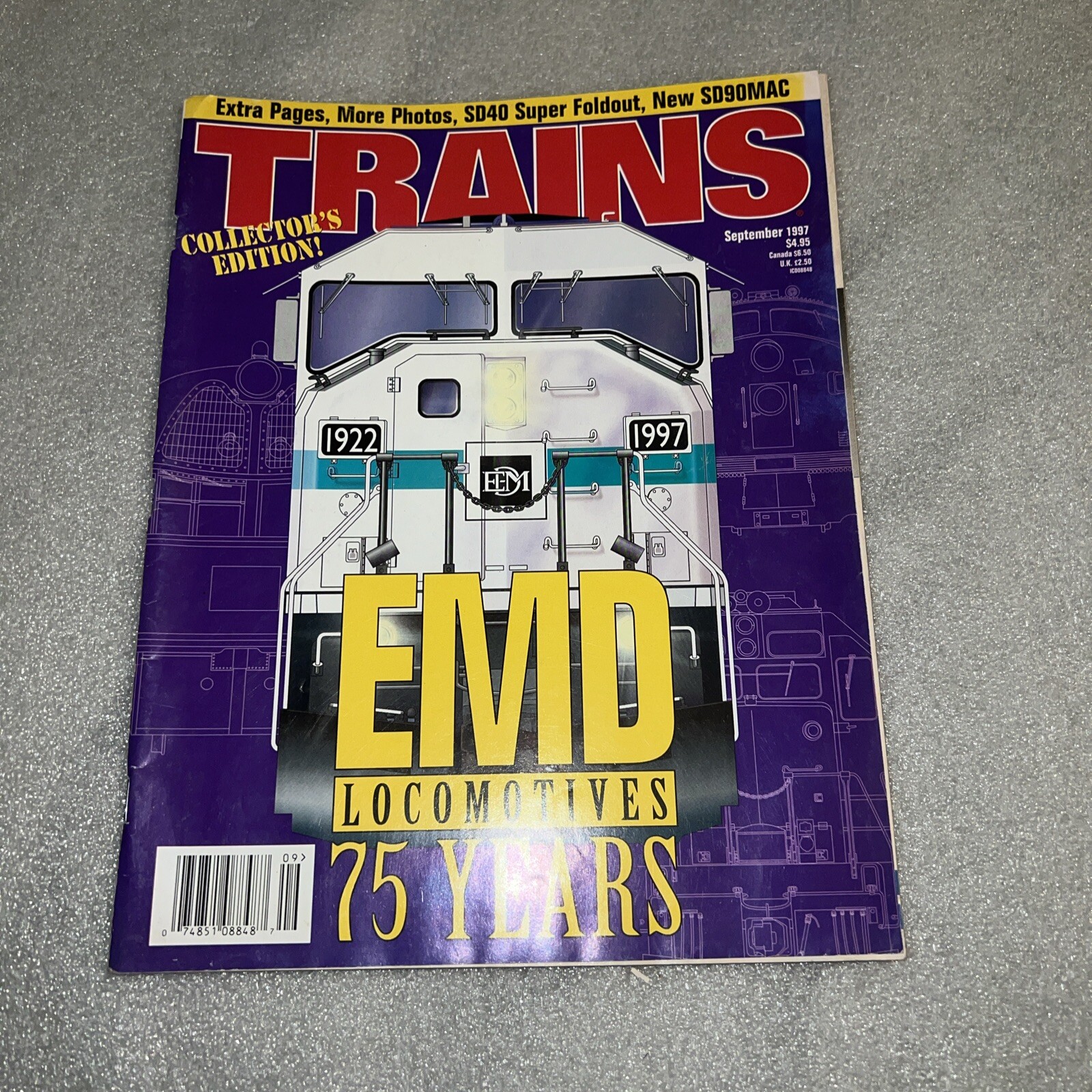 TRAINS Magazine, September 1997 EMD Locomotives 75 Years Collectors Edition T69
