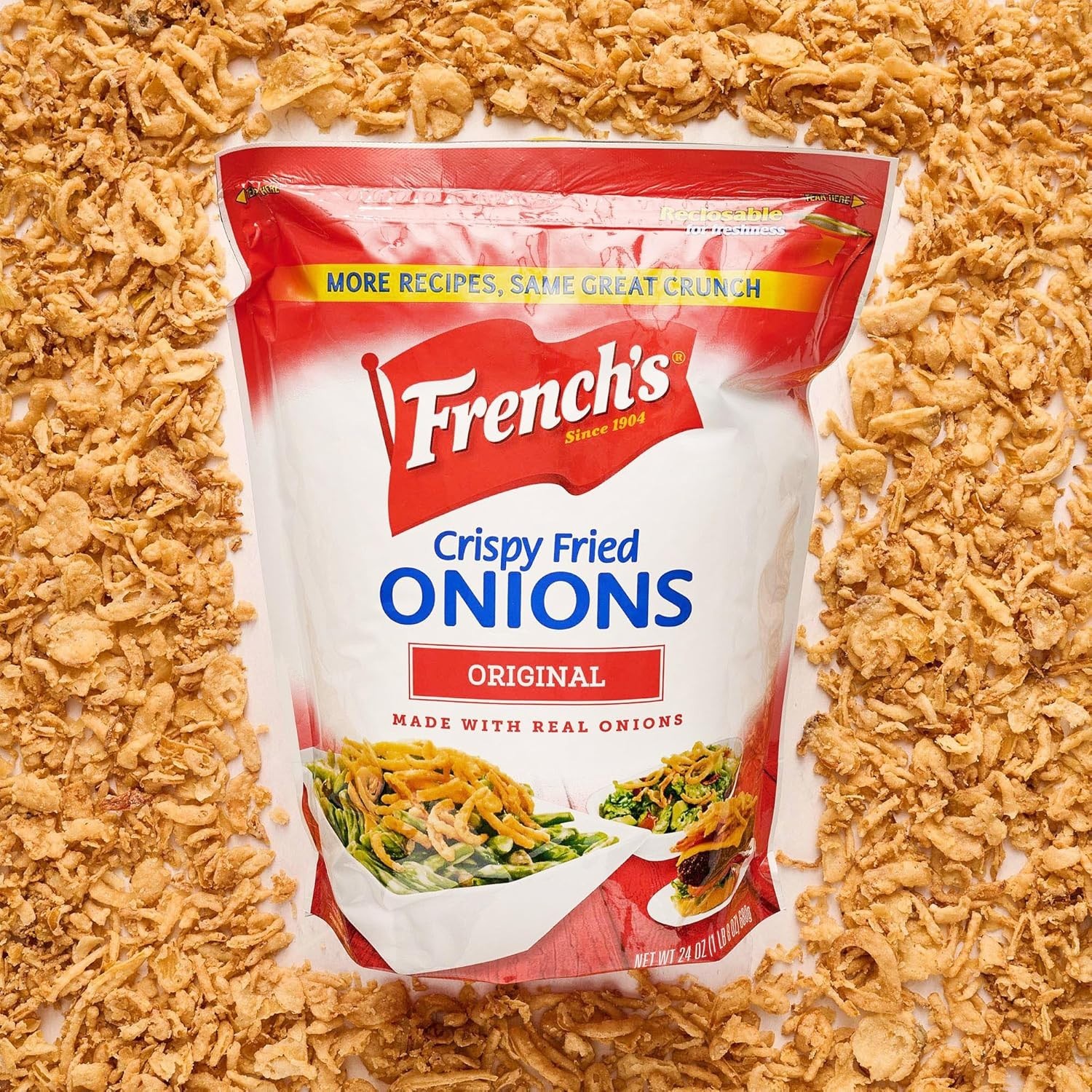 French&rsquo;s Crispy Onions – 24 oz Bag for Green Bean Casseroles^-