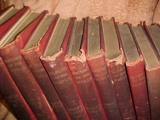 10 DIF LATE 1800&rsquo;s NATIONS OF THE WORLD HC BOOKS PETER FENELON COLLIER AGED ***