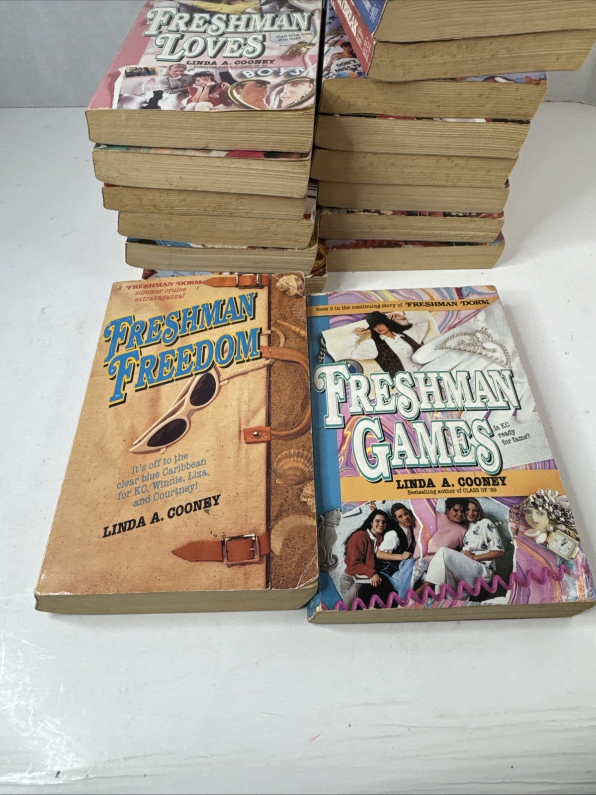 Vintage YA Freshman Dorm Series Lot of 16 Books 1990&rsquo;s Linda A. Cooney Paperback