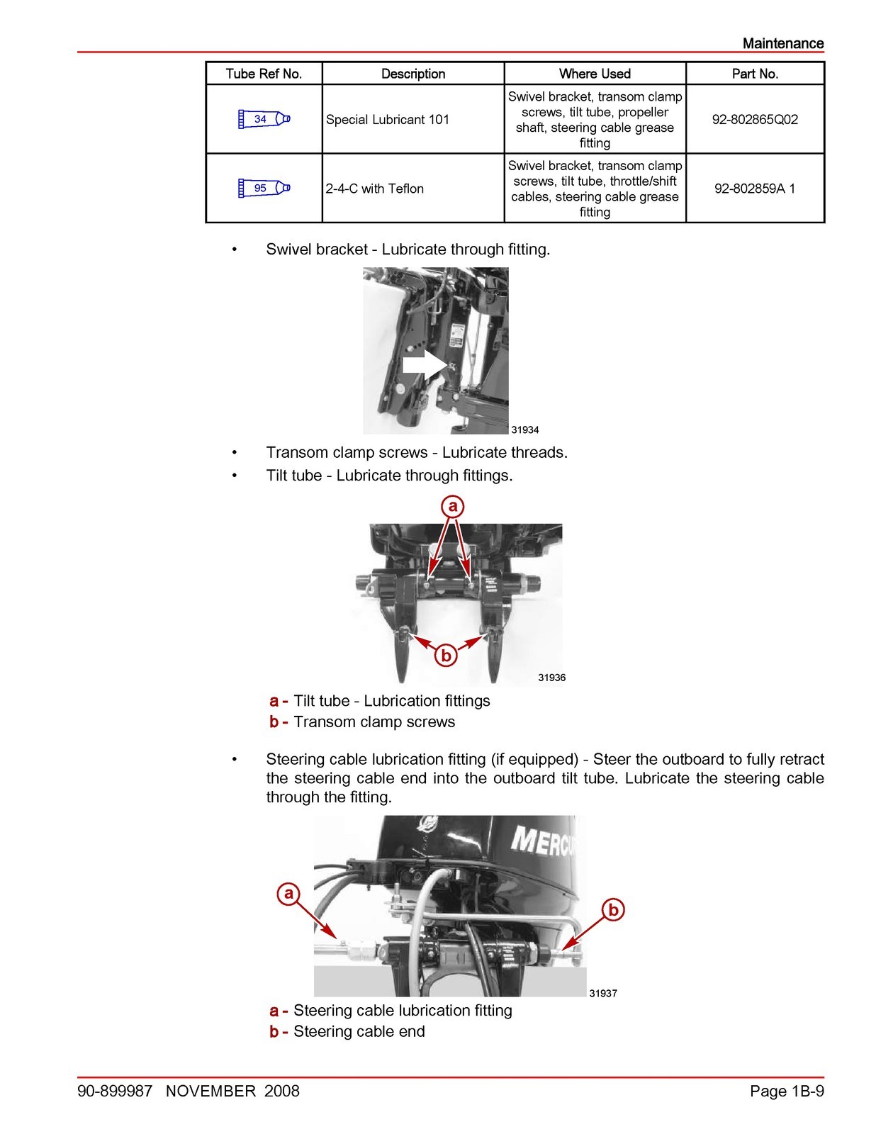 MERCURY 15 20 FourStroke Outboard Service Manual 2008 SN 0R235168 Up – CLOSURE
