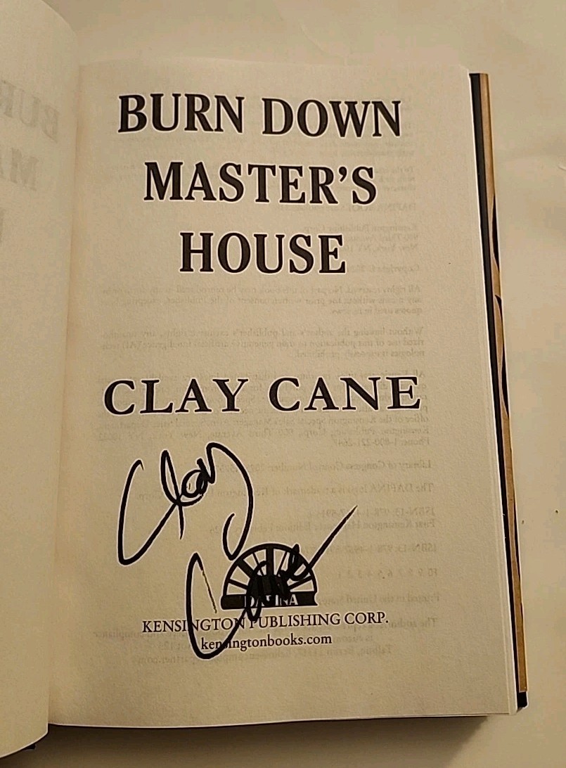 Burn Down Master&rsquo;s House : A Novel by Clay Cane – Signed Copy 1st/1st