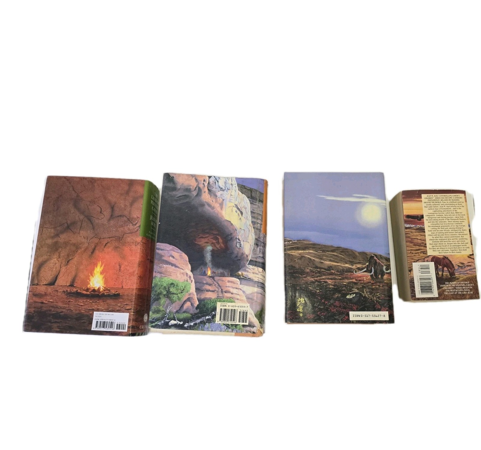 4 Jean M. Auel « Earth&rsquo;s Children Series Books. 3 Hardback 1 Paperback. Bantam…