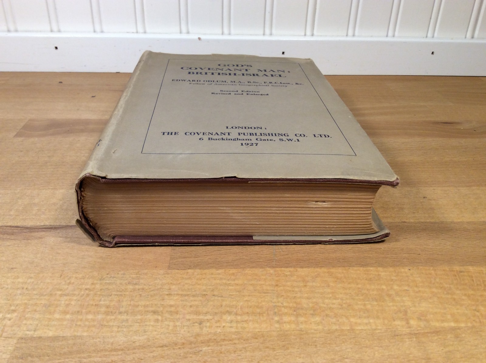 God&rsquo;s Covenant Man: British-Israel, Odlum, 1927 Hardcover, Covenant Publishing