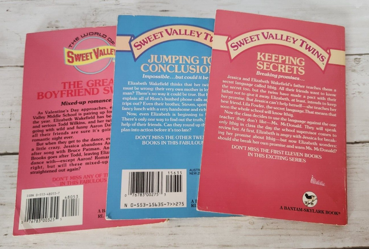 1990&rsquo;s Sweet Valley Twins Books BUILD YOUR COLLECTION Francine Pascal Paperback