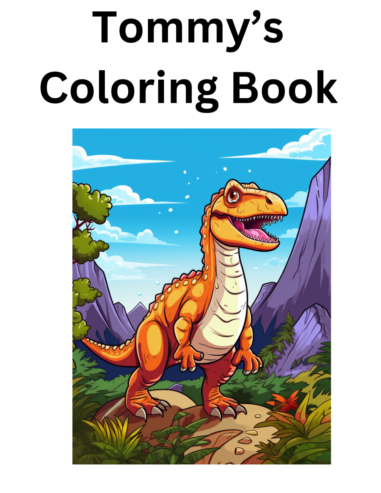 « Cute Dinosaur Coloring Book – Perfect Gift for Kids Who Love Dinosaurs »