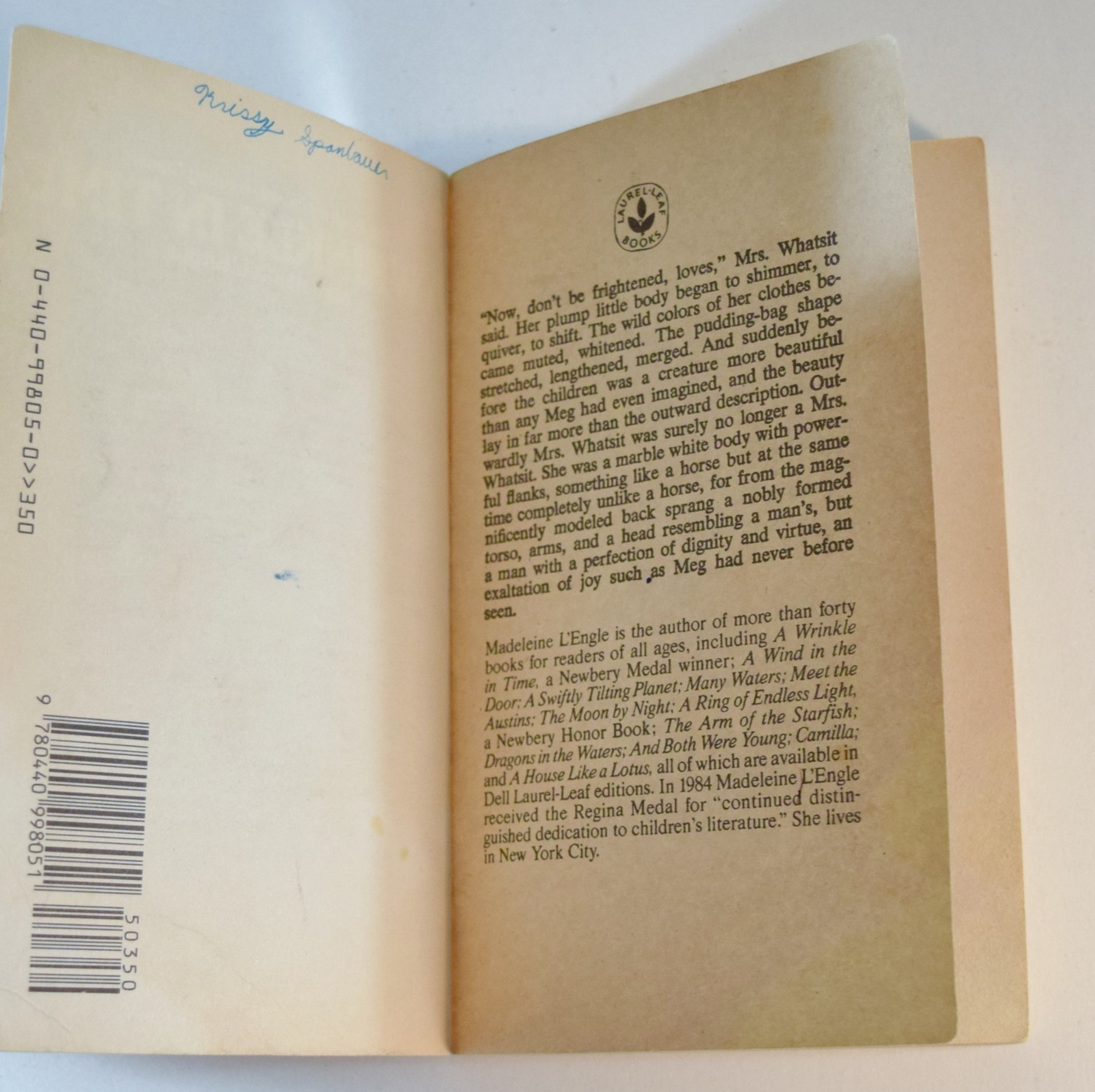 A Wrinkle in Time by Madeleine L&rsquo;Engle 1976 vintage paperback Stranger Things