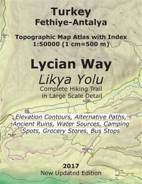 Turkey Fethiye-antalya Topographic Map Atlas With Index 1-50000 1 Cm=500 M Ly…