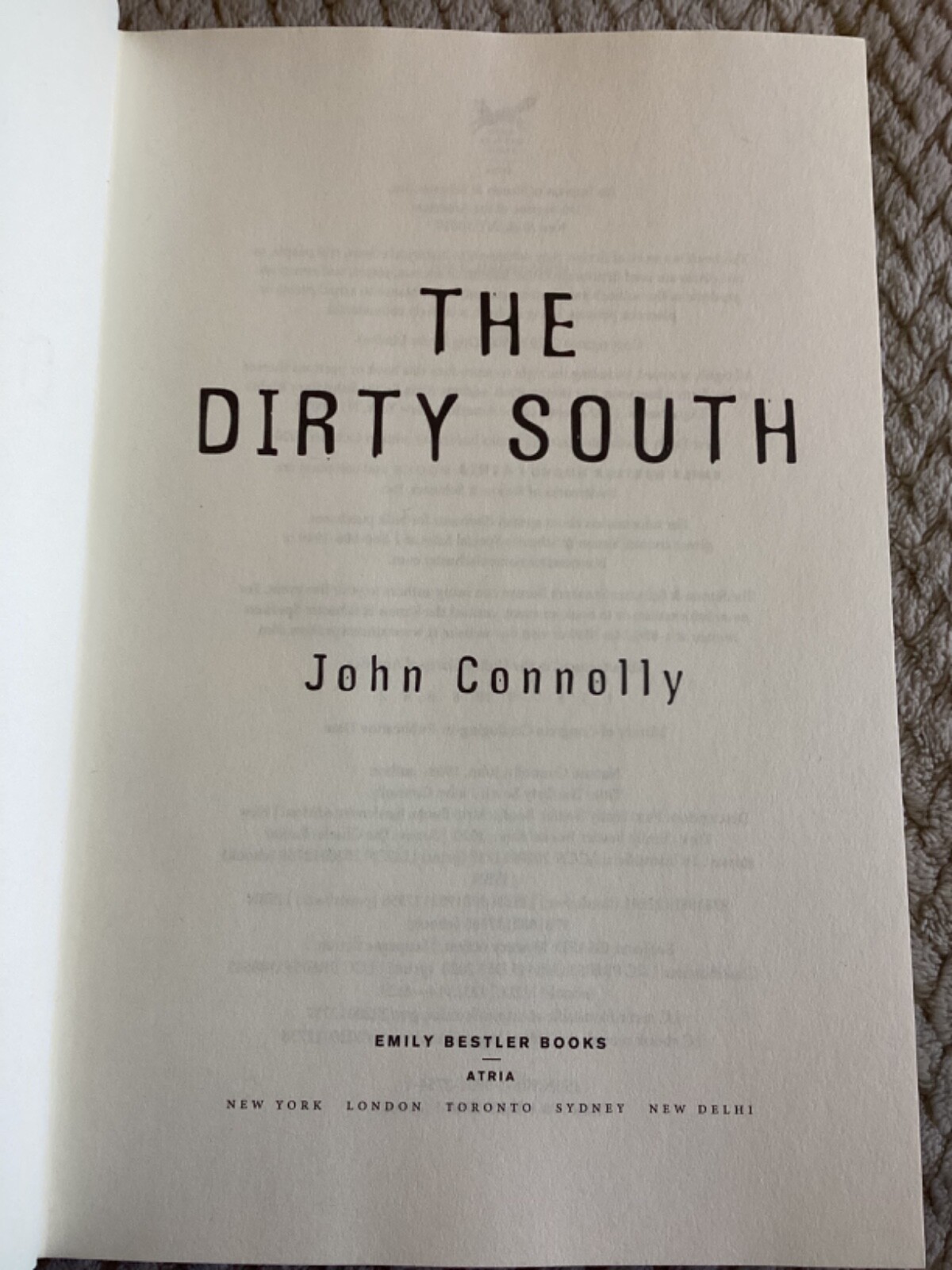 Charlie Parker Series: The Dirty South by John Connolly (2020, Hardcover)