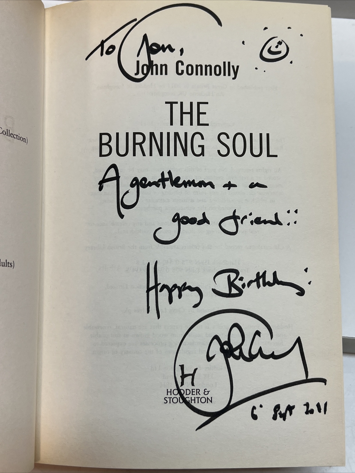 John Connolly The Reapers, The Burning Soul & The Unquiet All Signed UK 1st Ed.