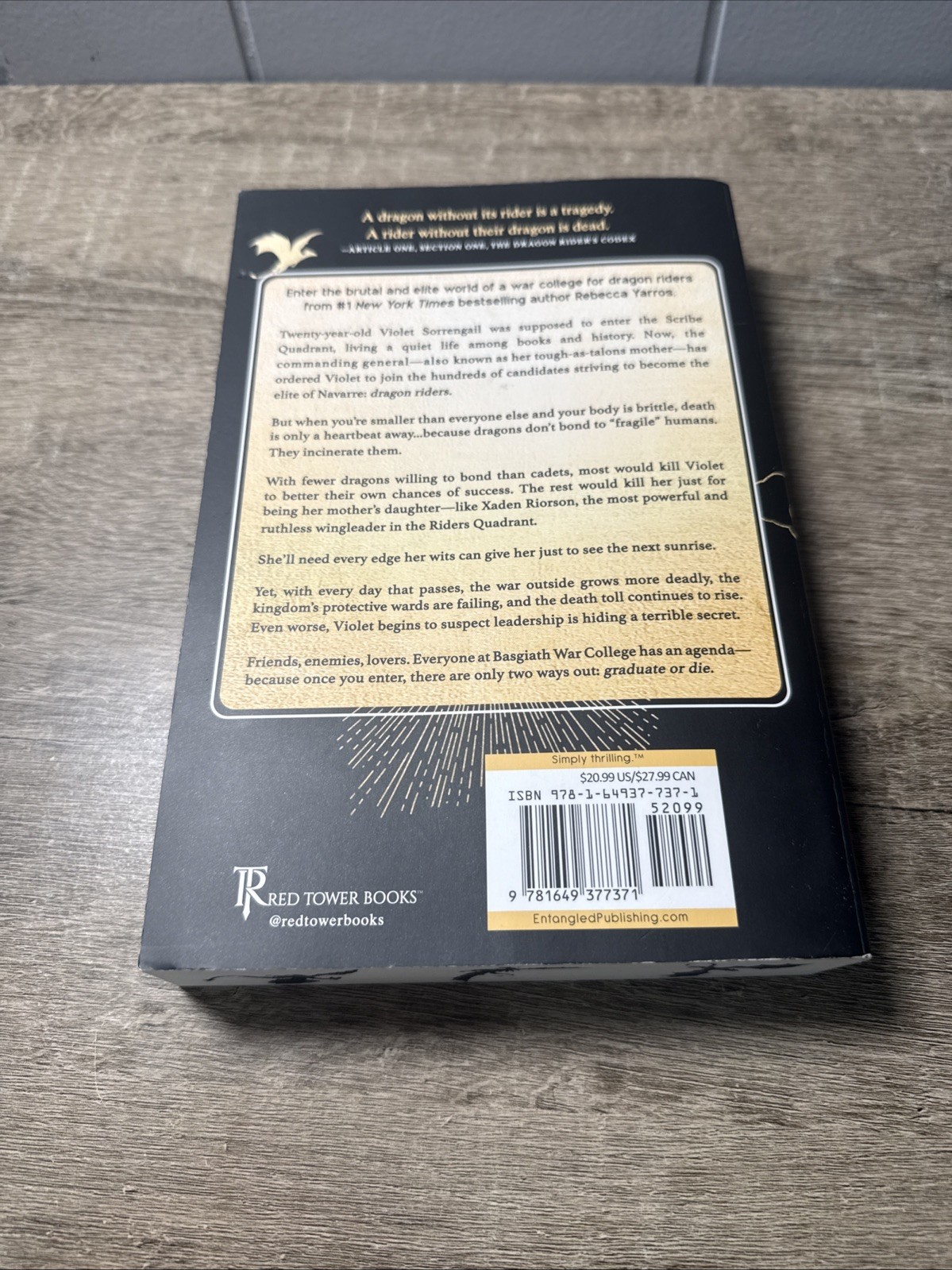 Fourth Wing Special Limited 1st Edition Paperback- Sprayed Edge