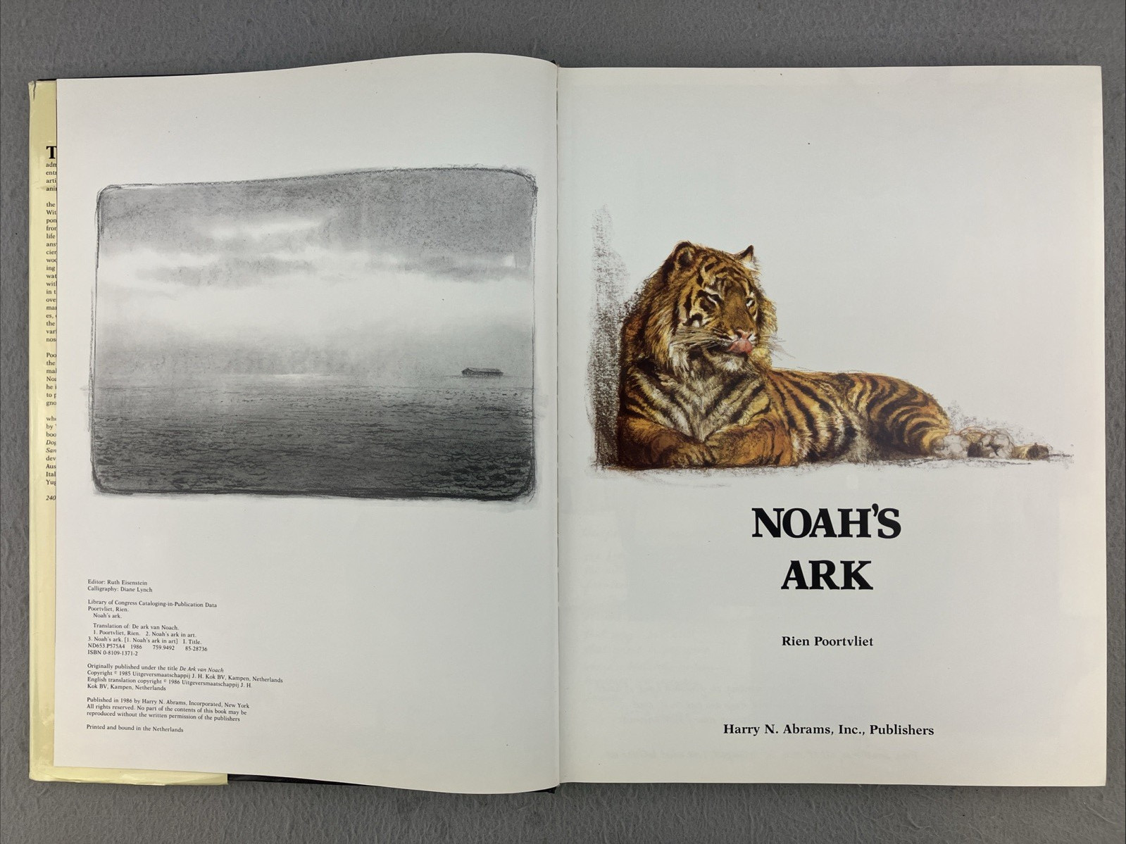 NOAH&rsquo;S ARK English Edition by Rien Poortvliet Illustrated Oversized HC/DJ