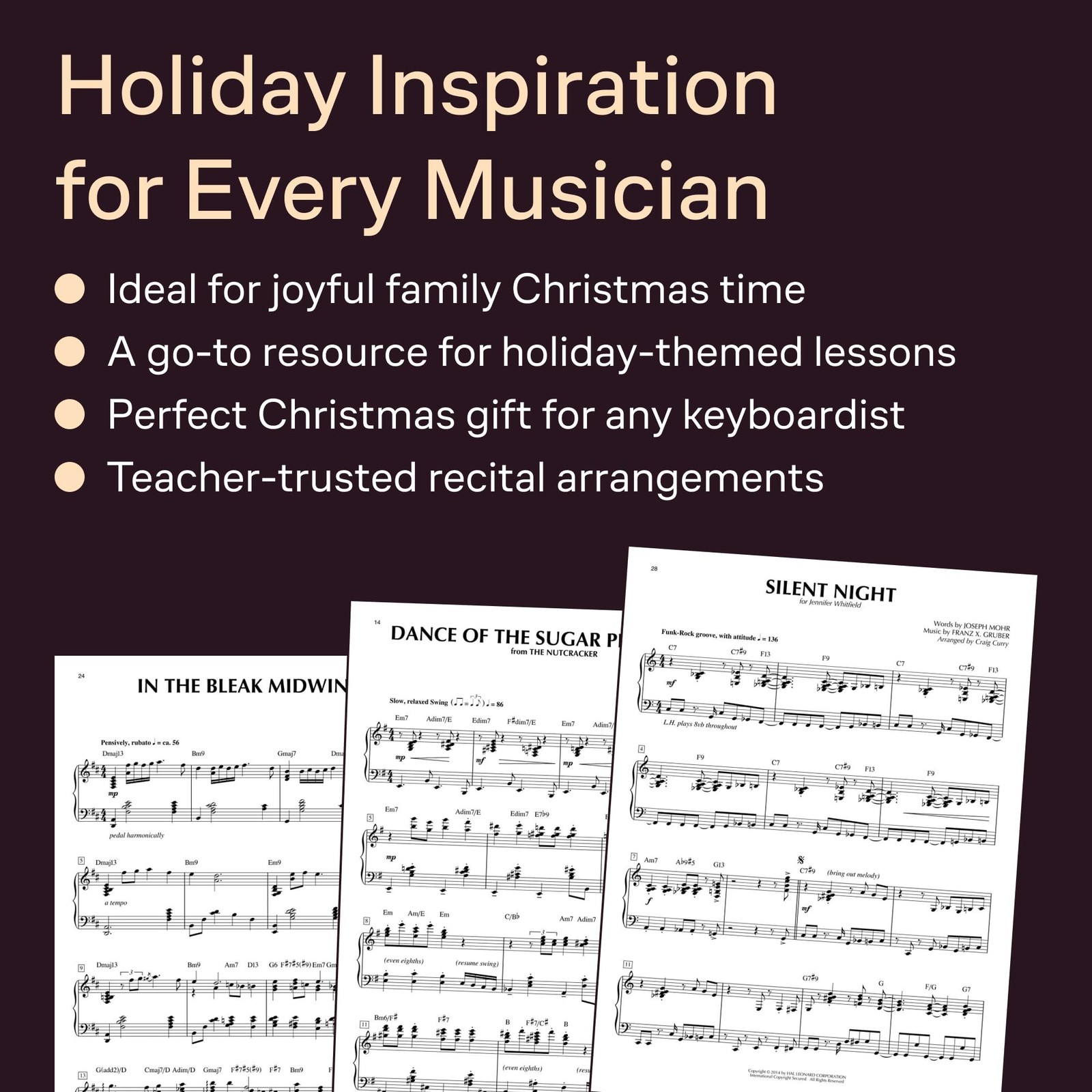 Christmas Jazz for Solo Piano | 8 Spicy Settings for Craig Curry | Holiday Ja…