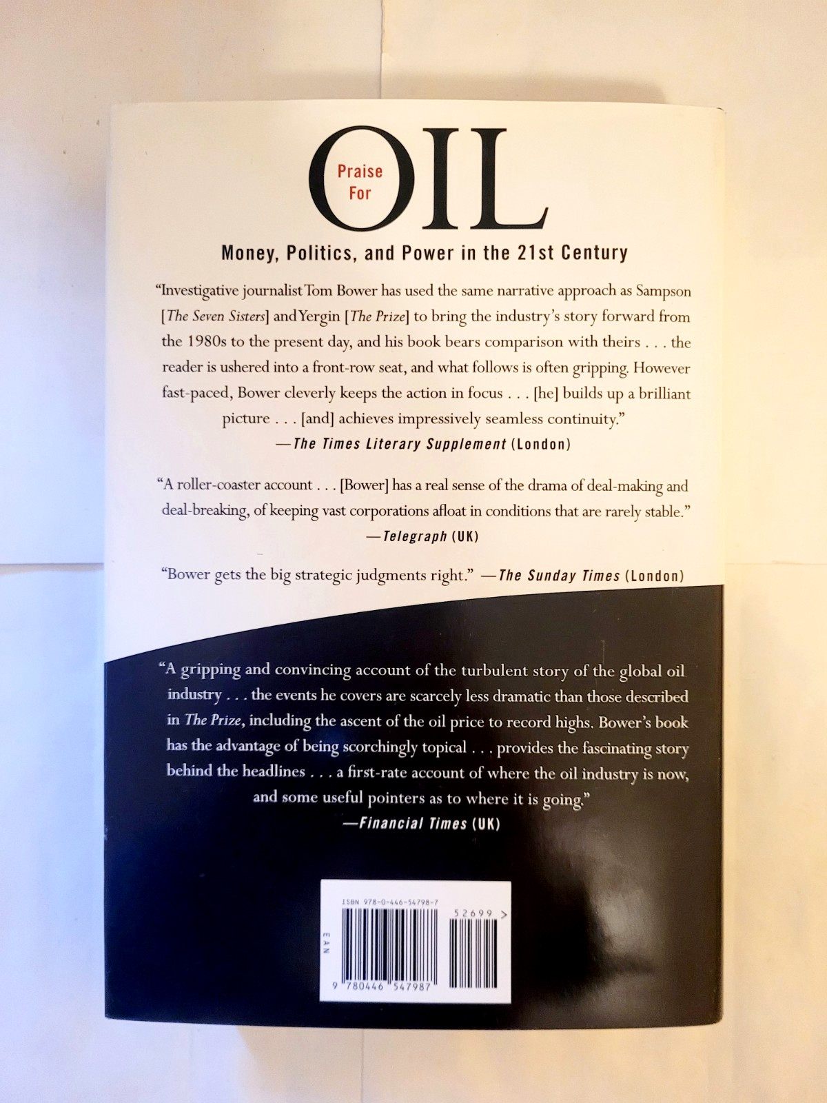 Oil Money Politics Power 21st Century Tom Bower Hardcover 2009 Free Shipping