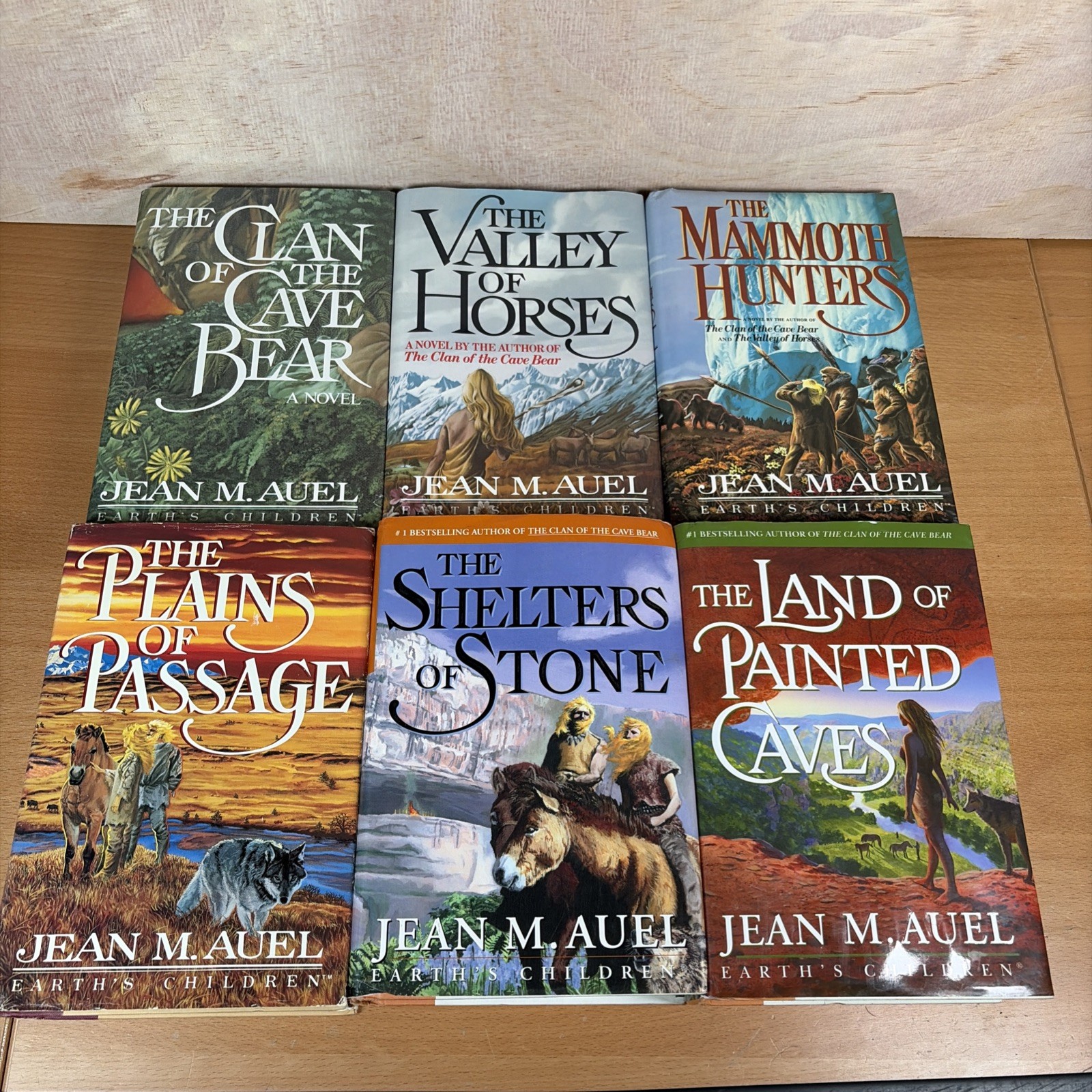 Complete Set Series Lot of 6 Earth&rsquo;s Children Books by Jean Auel HARDCOVER