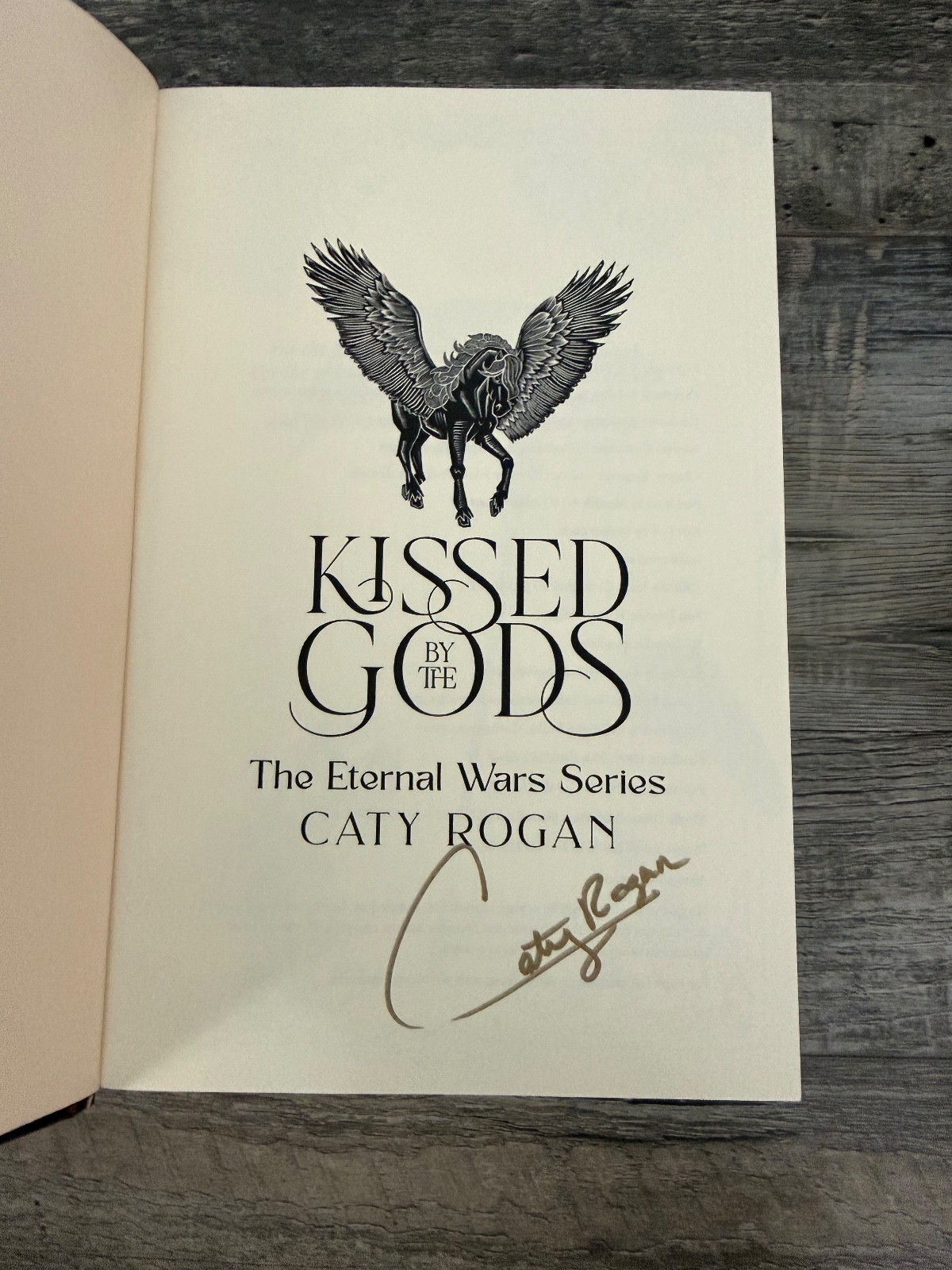 SIGNED Out Of Print KISSED BY THE GODS Caty Rogan INDIE HARDCOVER Self Published