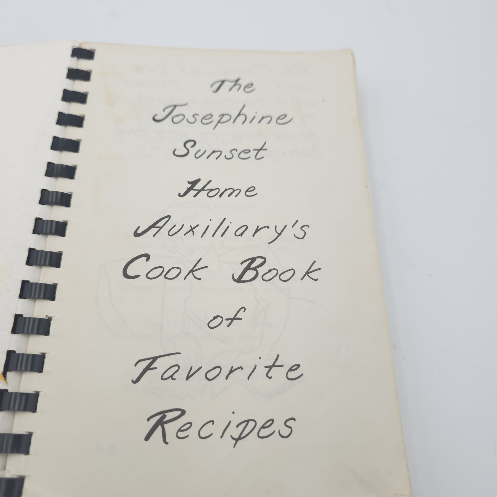 Vintage Our Friend&rsquo;s Favorites Cookbook Josephine Sunset Home Auxiliary Stanwood