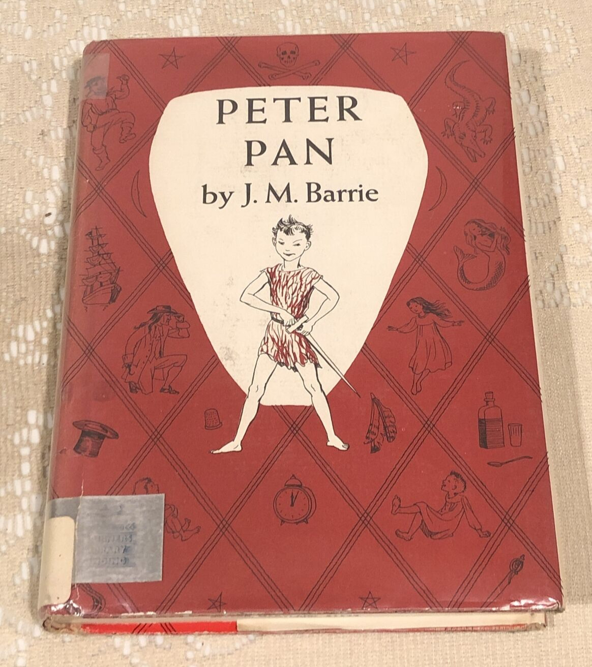 Peter Pan By J.M. Barrie , 1950 Hardcover/Dust Jacket, Charles Scribner&rsquo;s Sons