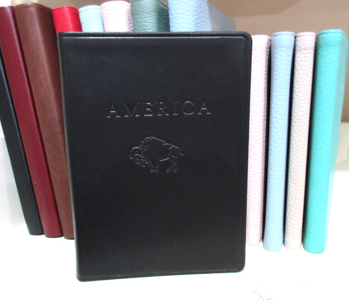 America National Parks and Destinations Guide 6&Prime; Leather Softcover BLACK