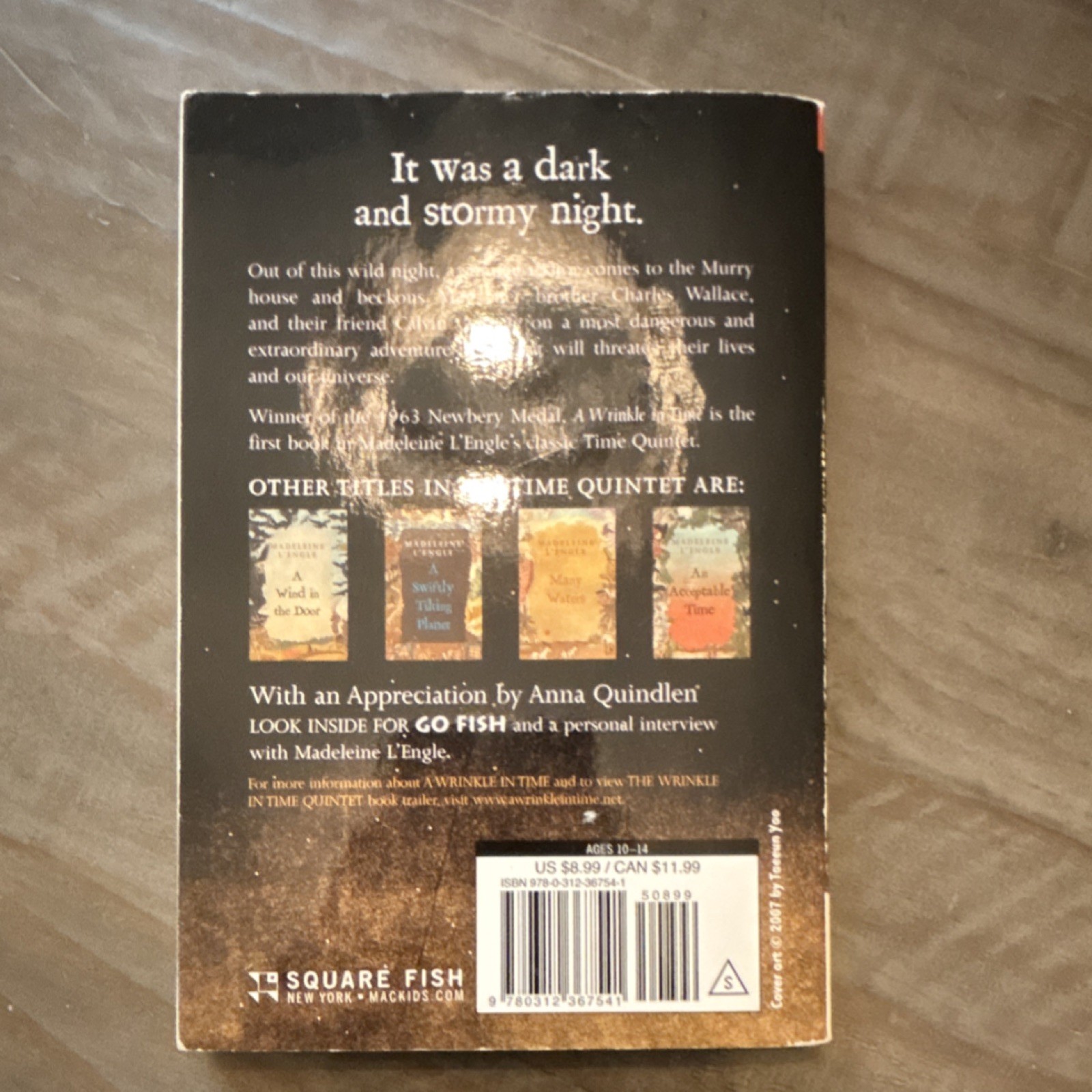 A Wrinkle in Time Quintet by Madeleine L&rsquo;Engle Perfect 2007 Square Fish Novel
