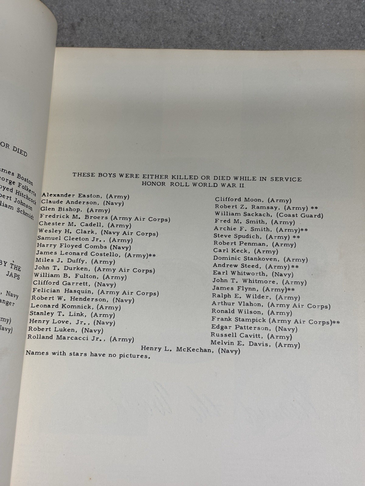 Service Record World War I & II Gillespie Illinois