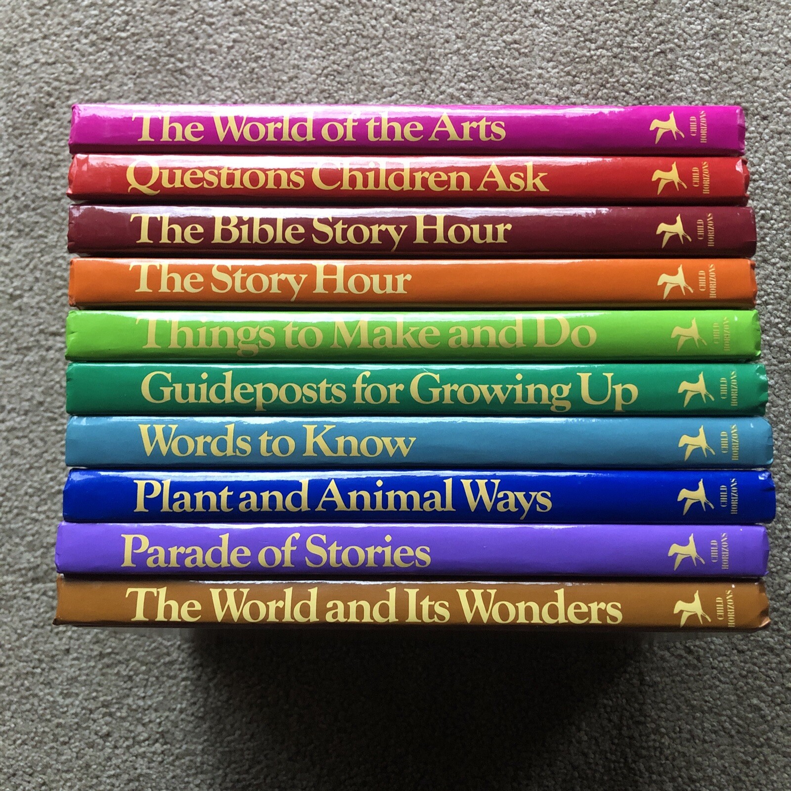 Lot of 10 Child Horizons Vintage Hardcover Books 2001 Complete Set HOMESCHOOL