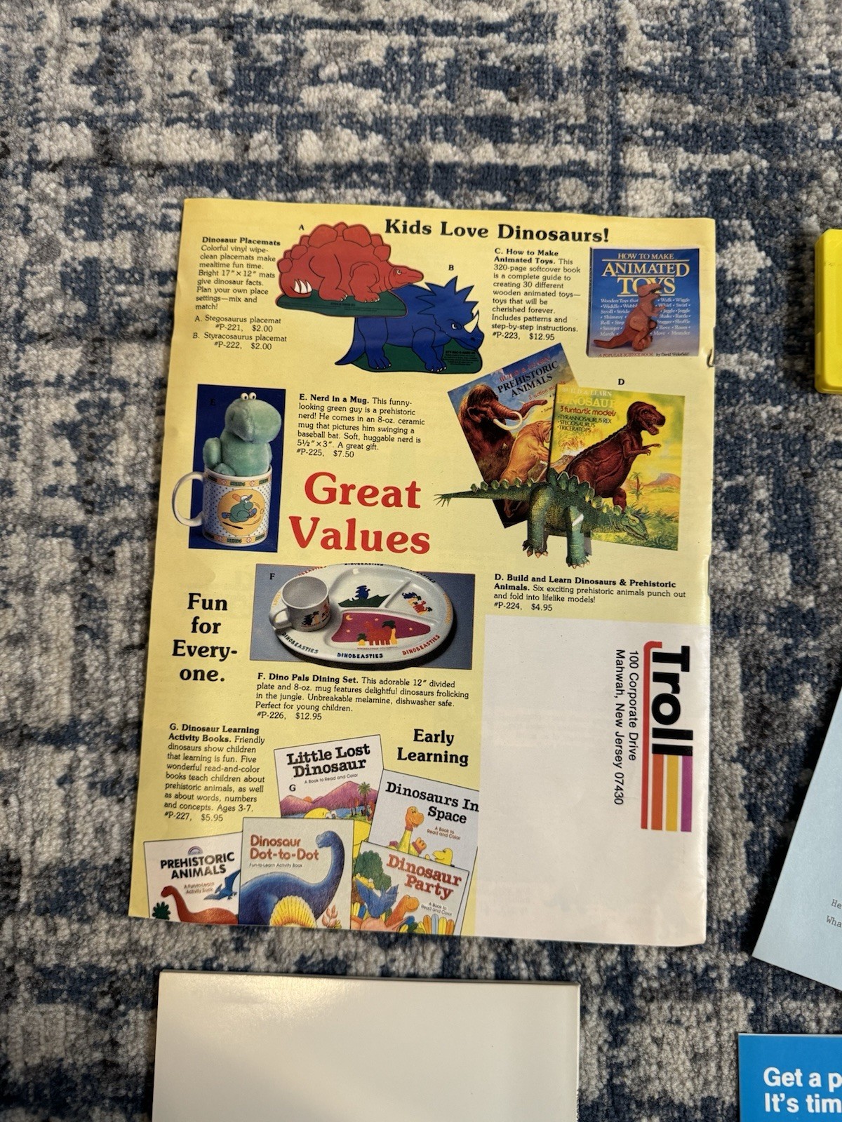 Vintage Scholastic 1980&rsquo;s TROLL BOOK CLUB Teacher FLYER BOOKLET BAG SET w/ Tape
