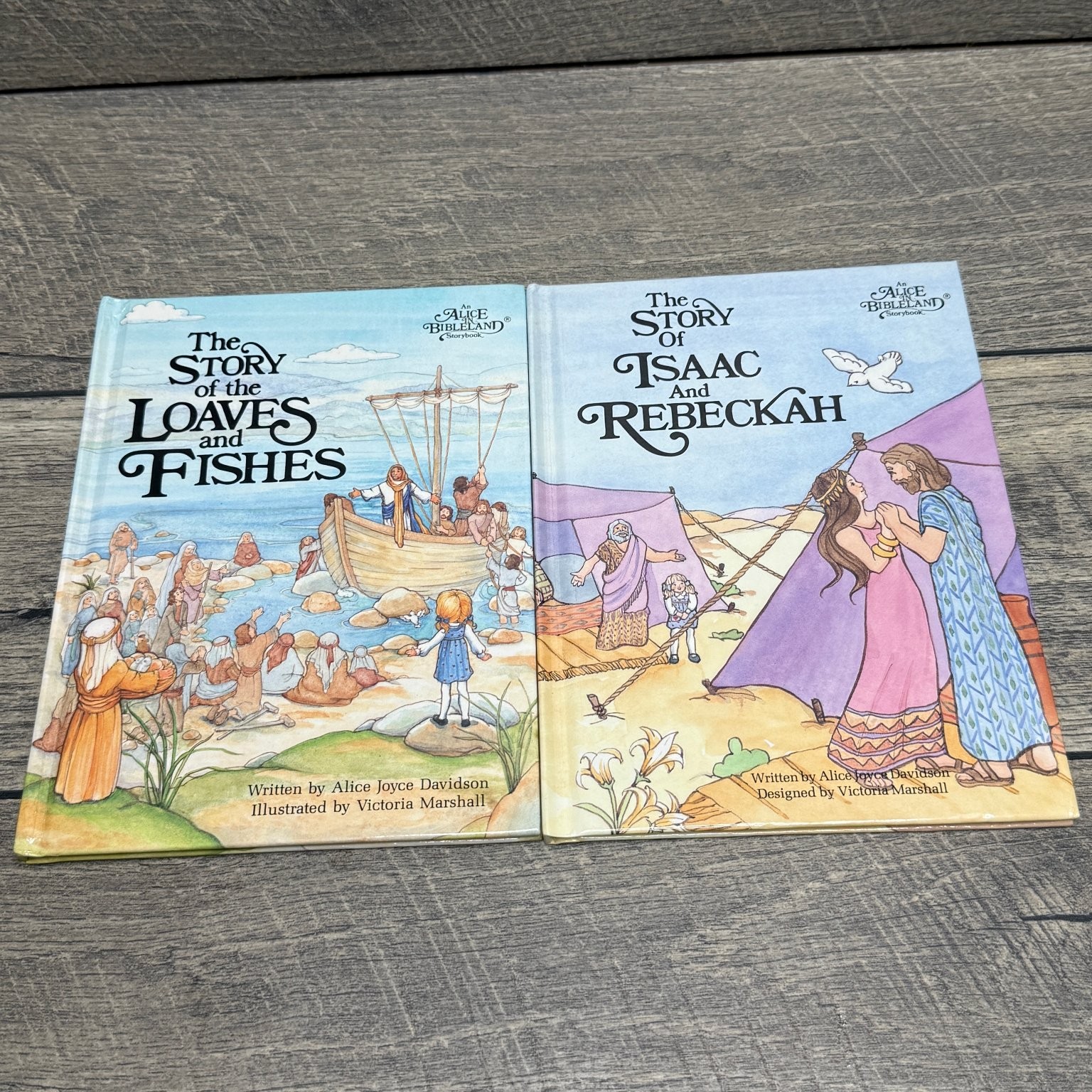 Lot of 6 An Alice in Bibleland Storybook HC Books Davidson Marshall 1980&rsquo;s