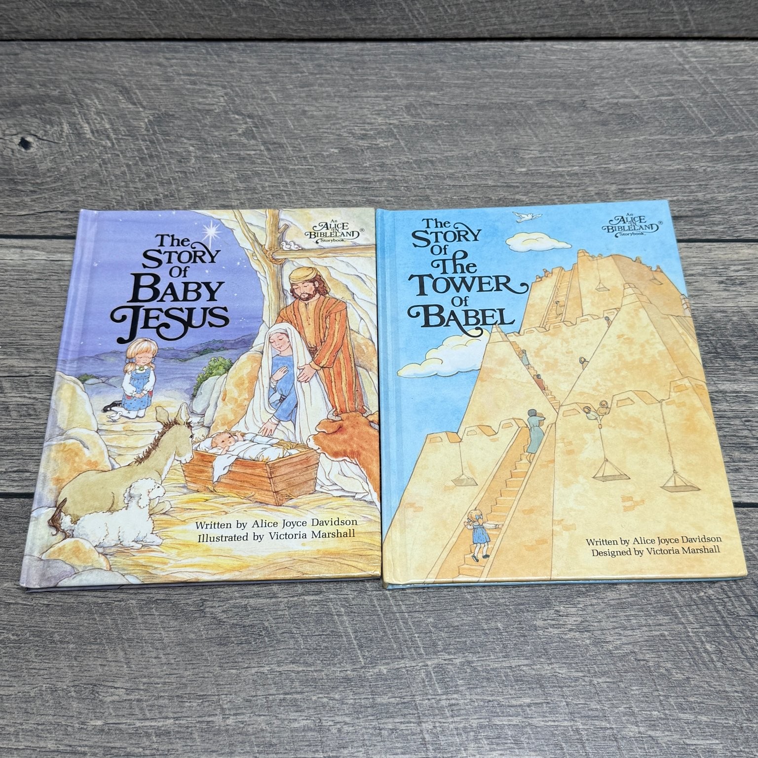 Lot of 6 An Alice in Bibleland Storybook HC Books Davidson Marshall 1980&rsquo;s