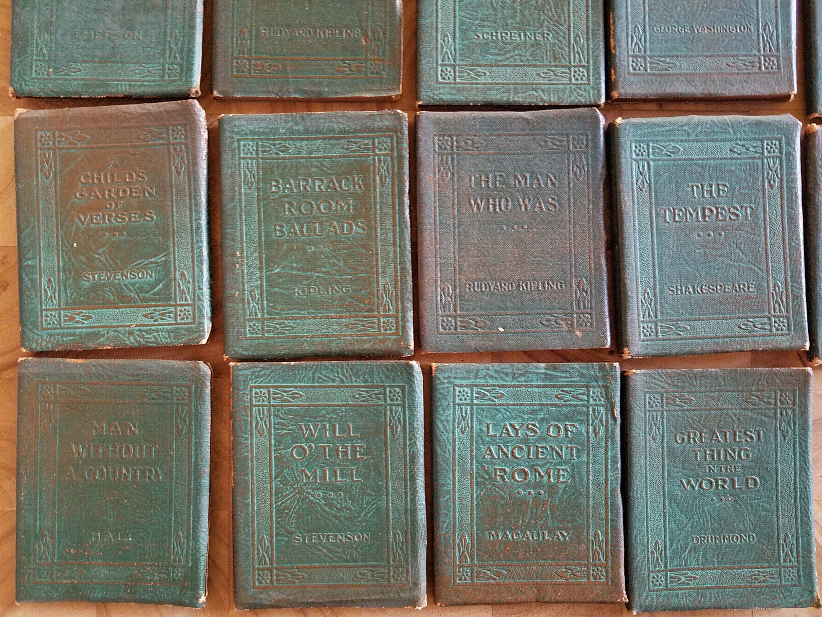 Antique Book Miniatures Little Leather Library Corporation, Set of 32 VG 1920&rsquo;s