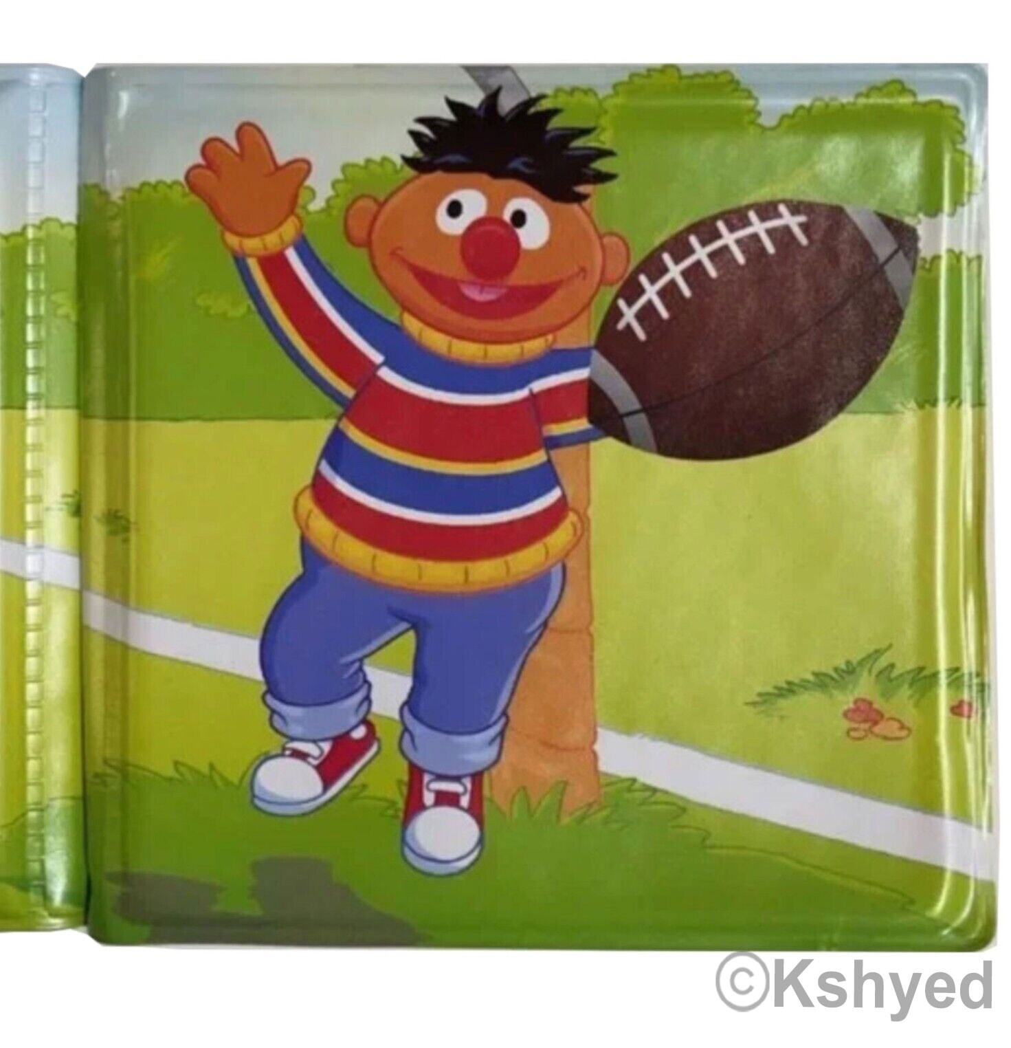 Sesame Street Ernie&rsquo;s Touchdown Bubble Book (1 Pack) – Great For Bath Time – New