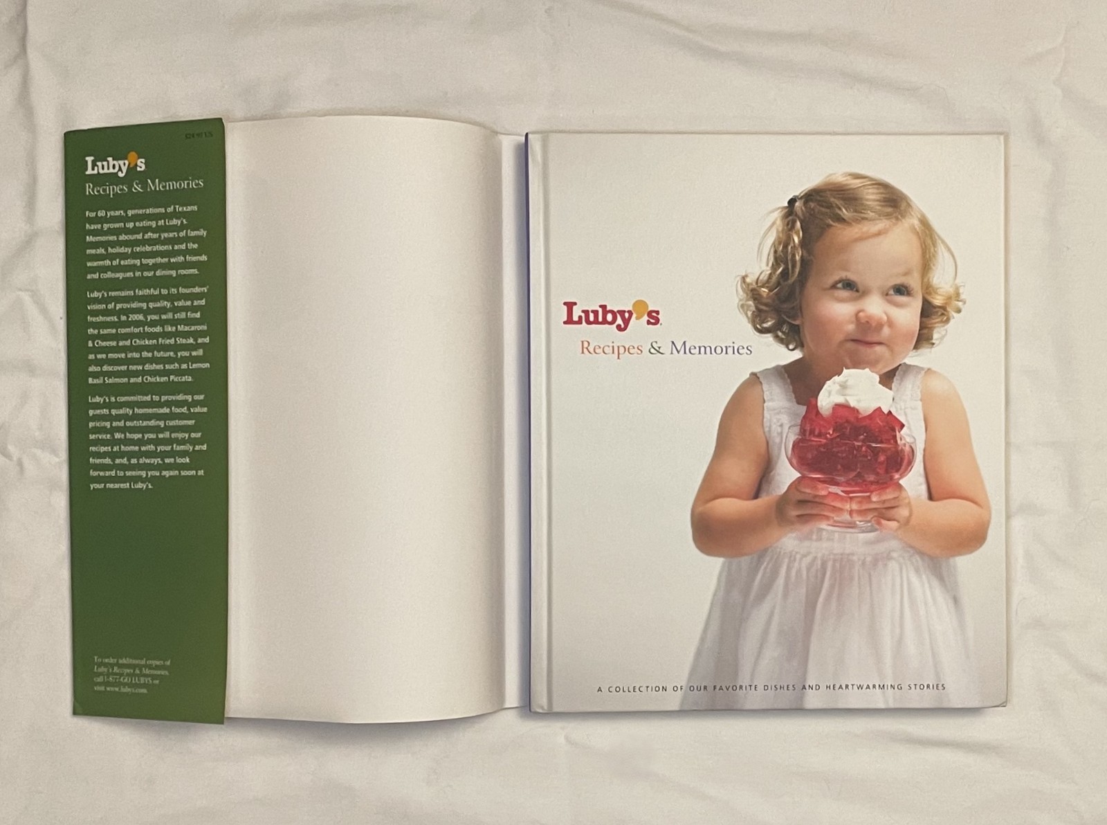 Luby&rsquo;s Recipes & Memories Favorite Dishes Stories Hardcover Cookbook 2006