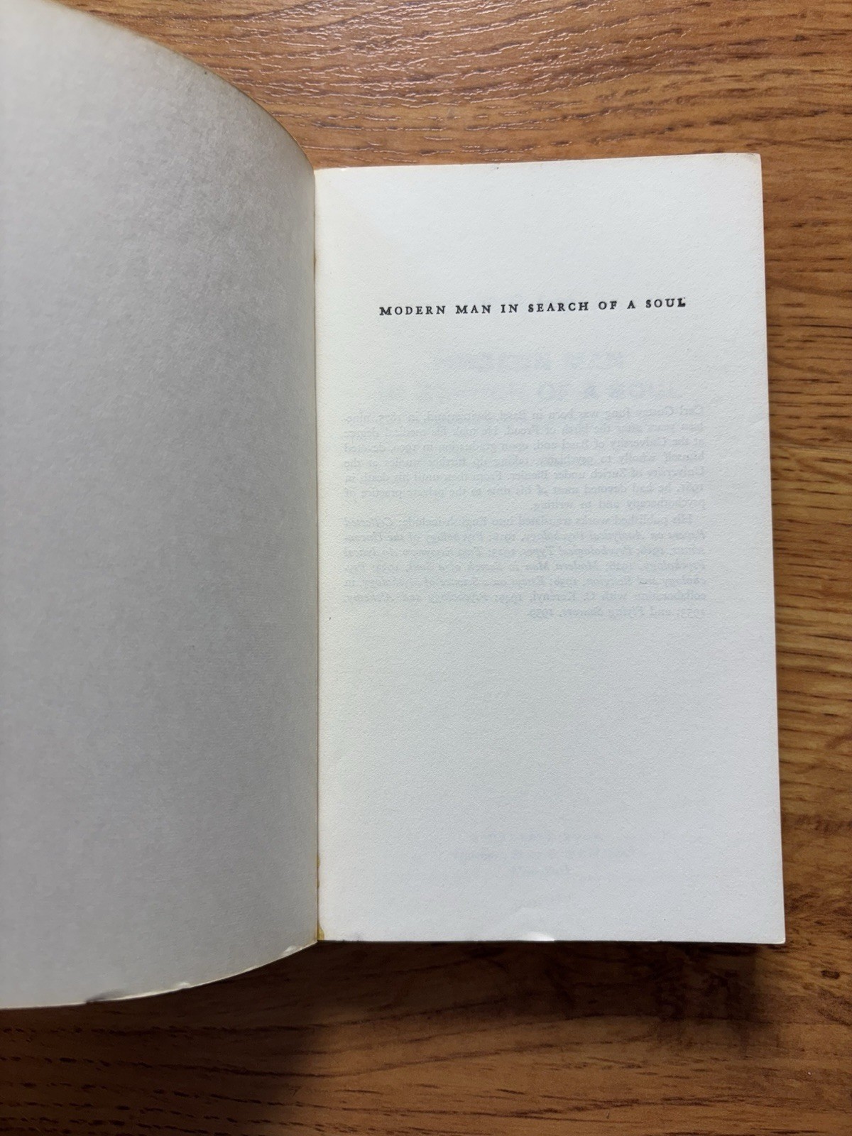 C.G. Jung Modern Man in Search of a Soul Paperback Harcourt Harvest Books