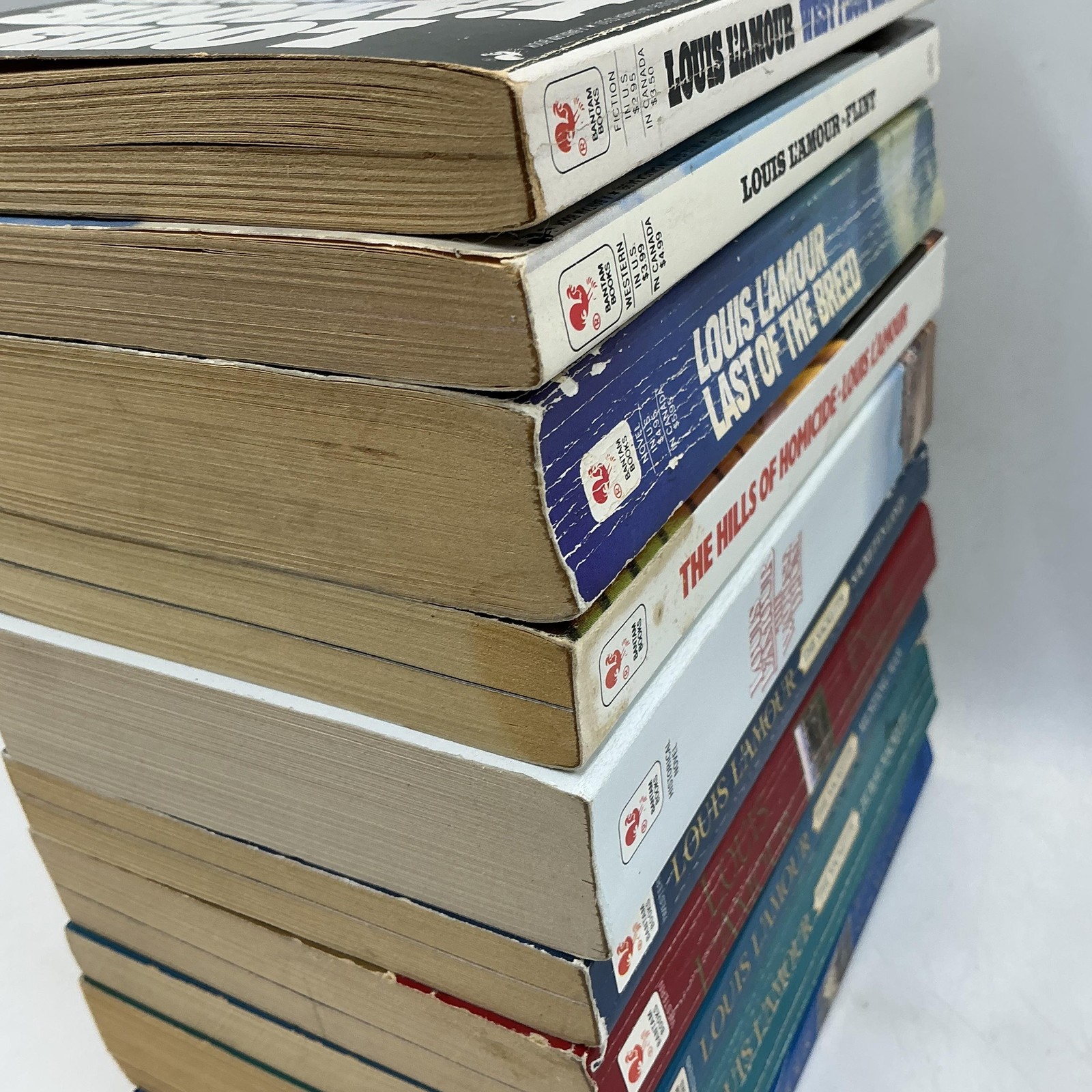 Vintage Louis L&rsquo;Amour Lot Of 10 Paperback Books Bantam Assorted Western USA