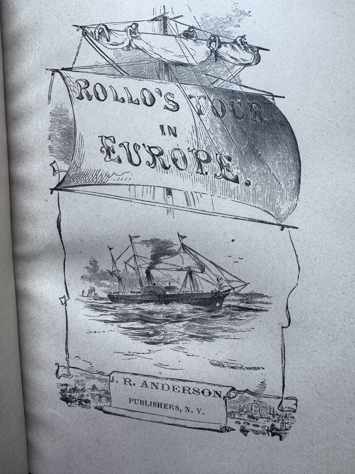 1883 ROLLO&rsquo;S TOUR IN EUROPE by Jacob Abbott Box Set of 10 Books EX