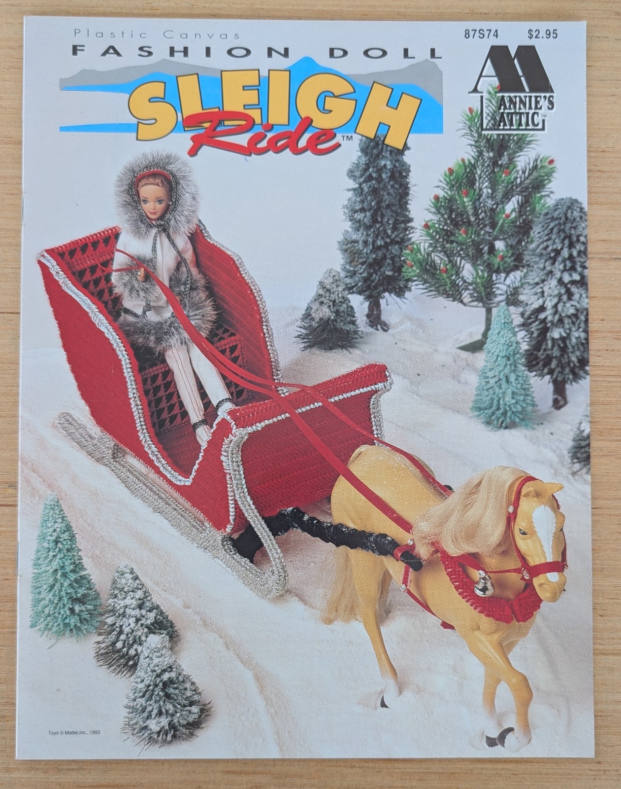 Plastic Canvas Fashion Doll Sleigh Ride by Annie&rsquo;s Attic Booklet 1993