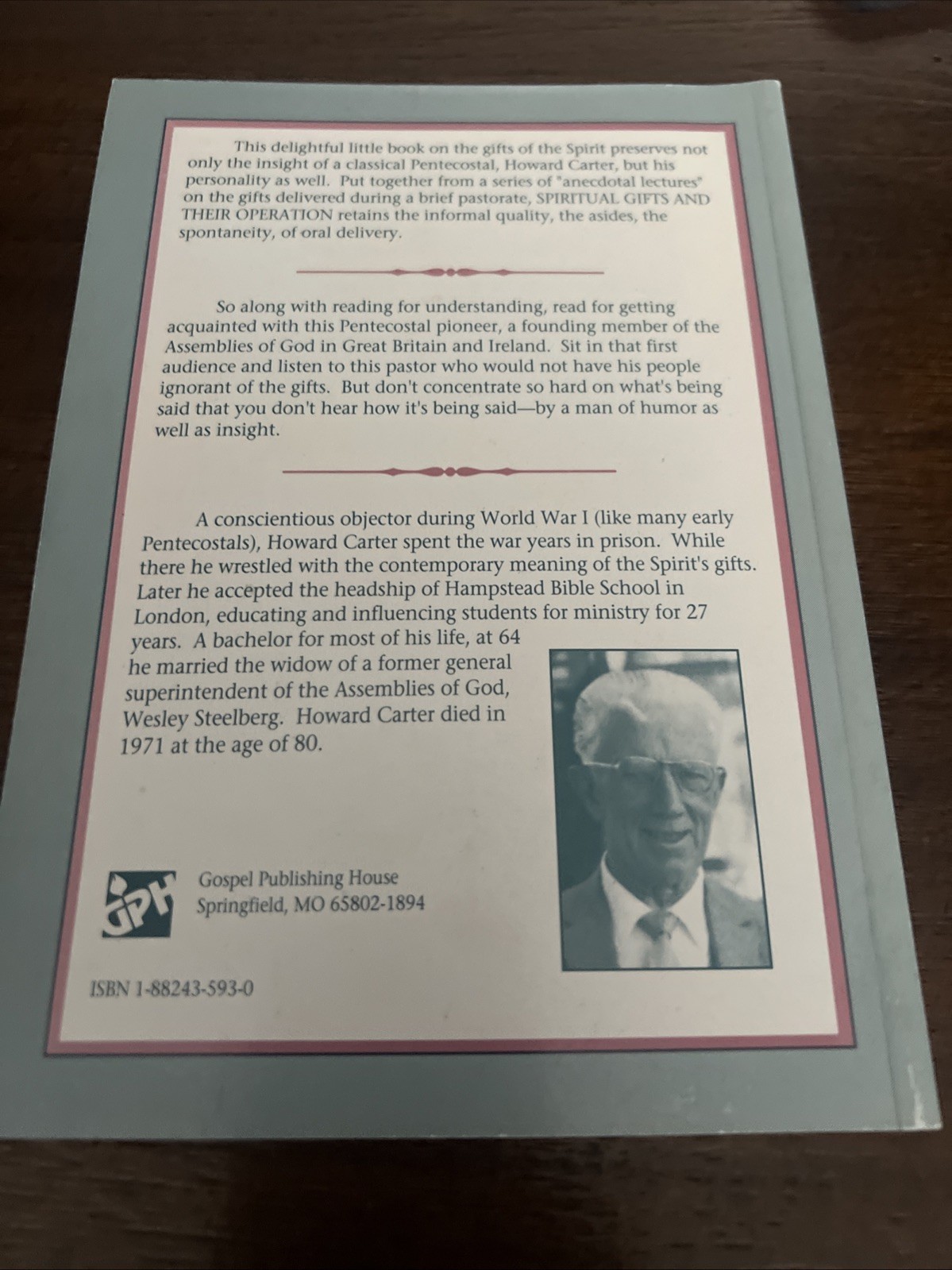 Spiritual Gifts and Their Operation by Howard Carter