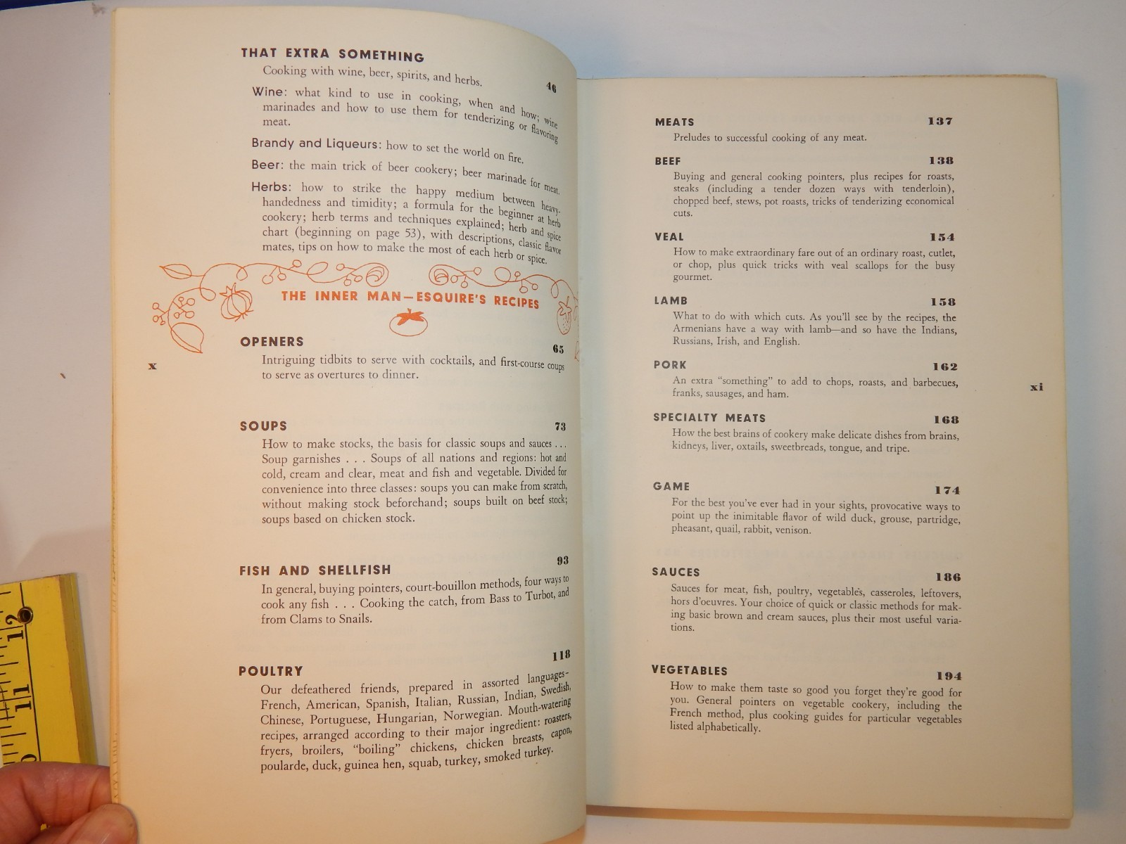 Esquire Cookbook Book, by Editors of Esquire Magazine, 1955 Hardcover, Vintage