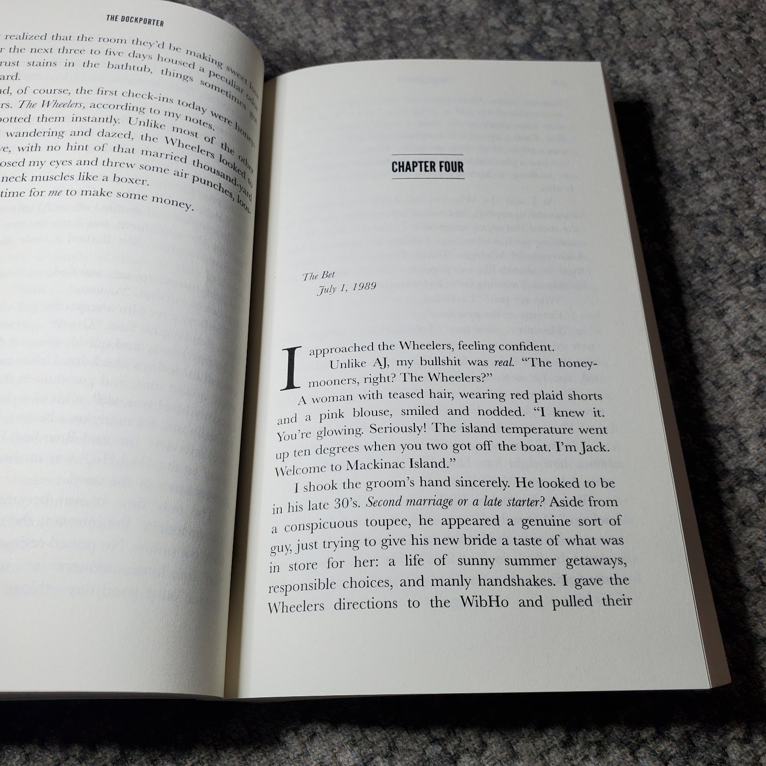 The Dock Porter Dave McVeigh Bolone 2019 Mackinac Island Novel Trade Paperback