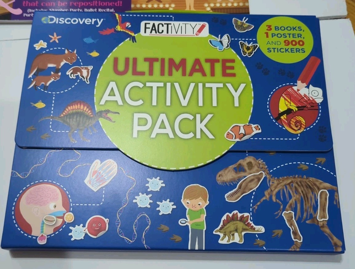 Lot Of 5 – Various Themed Children&rsquo;s Coloring Book, Sticker Book, Activity Books