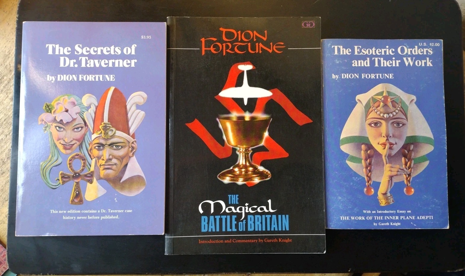 3 DION FORTUNE: Secrets Dr. Taverner. Magical Battle…Esoteric Orders..(pencil)