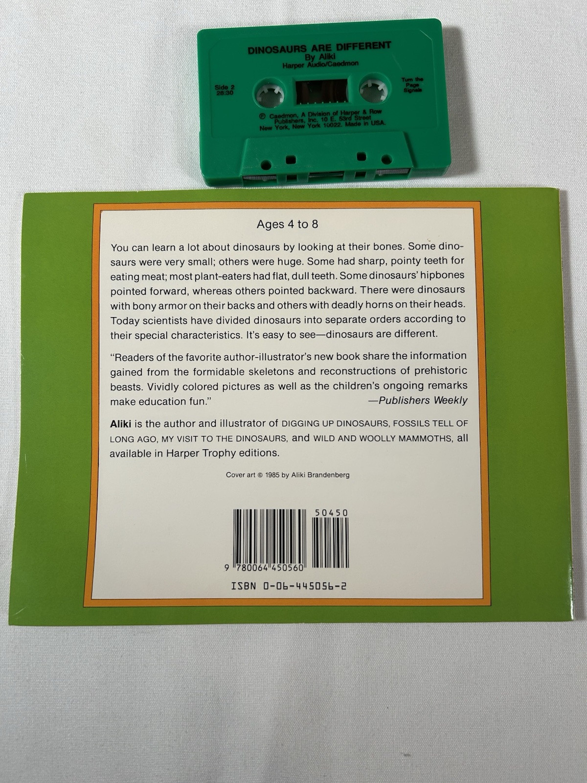 Dinosaurs Are Different Book and Tape (Let&rsquo;s-Read-and-Find-Out Book). 1985