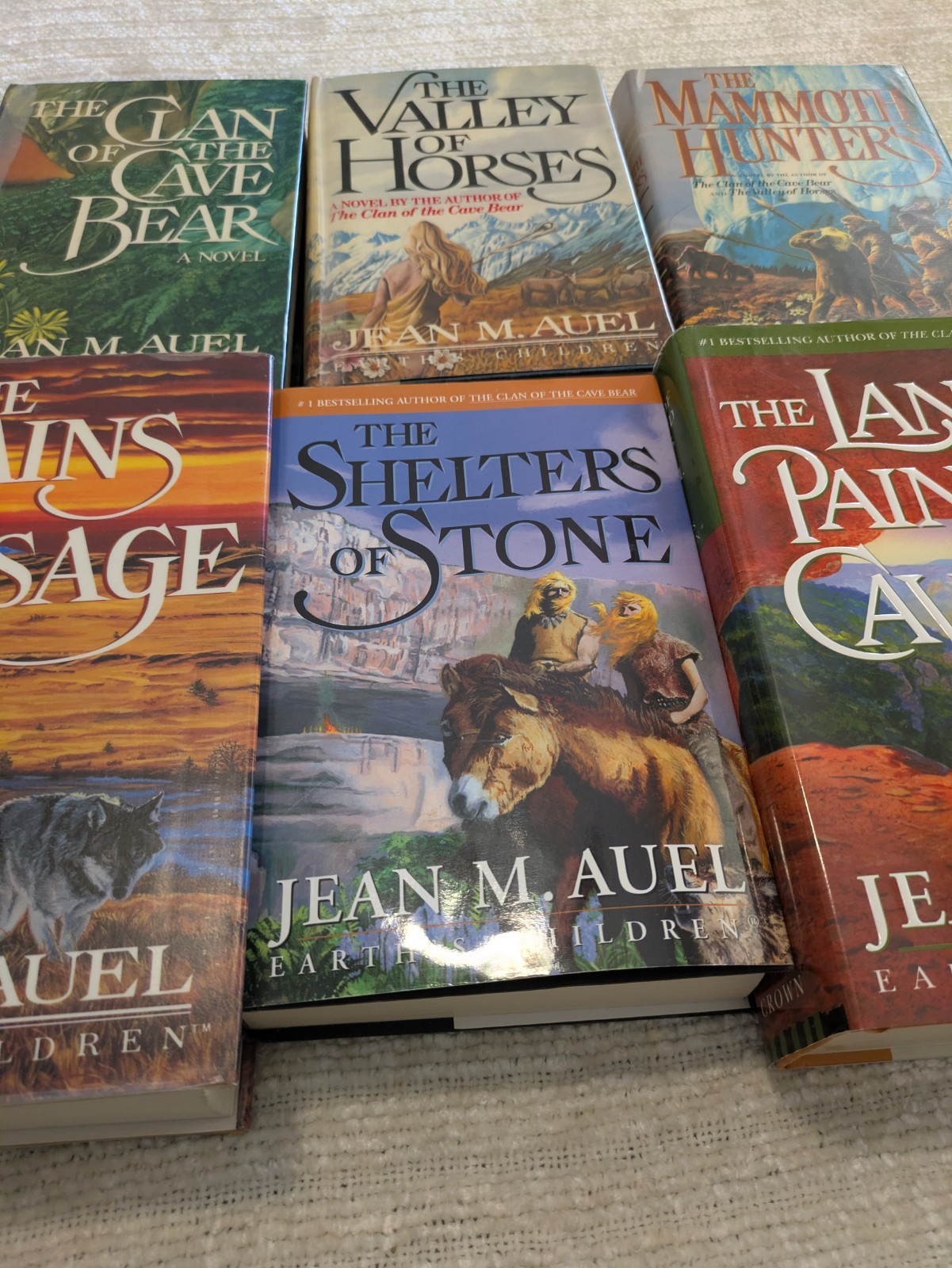 Clan of the Cave Bear (Earth&rsquo;s Children) Full Series 6 Books, HCDJ, Jean M. Auel