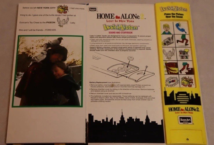 HOME ALONE 2 LOST NEW YORK VTG SOUND & STORYBOOK LOOK &lsquo;N LISTEN ELECTRONIC 1992