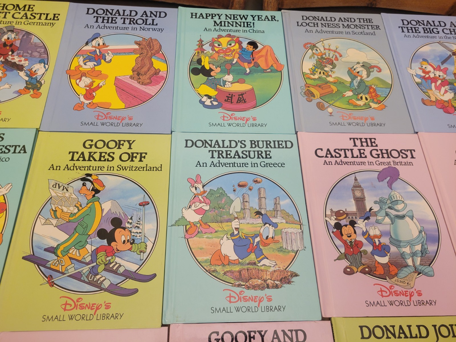 Disney&rsquo;s Small World Library Lot Of 15 Hardcover Kids Books Vintage Countries