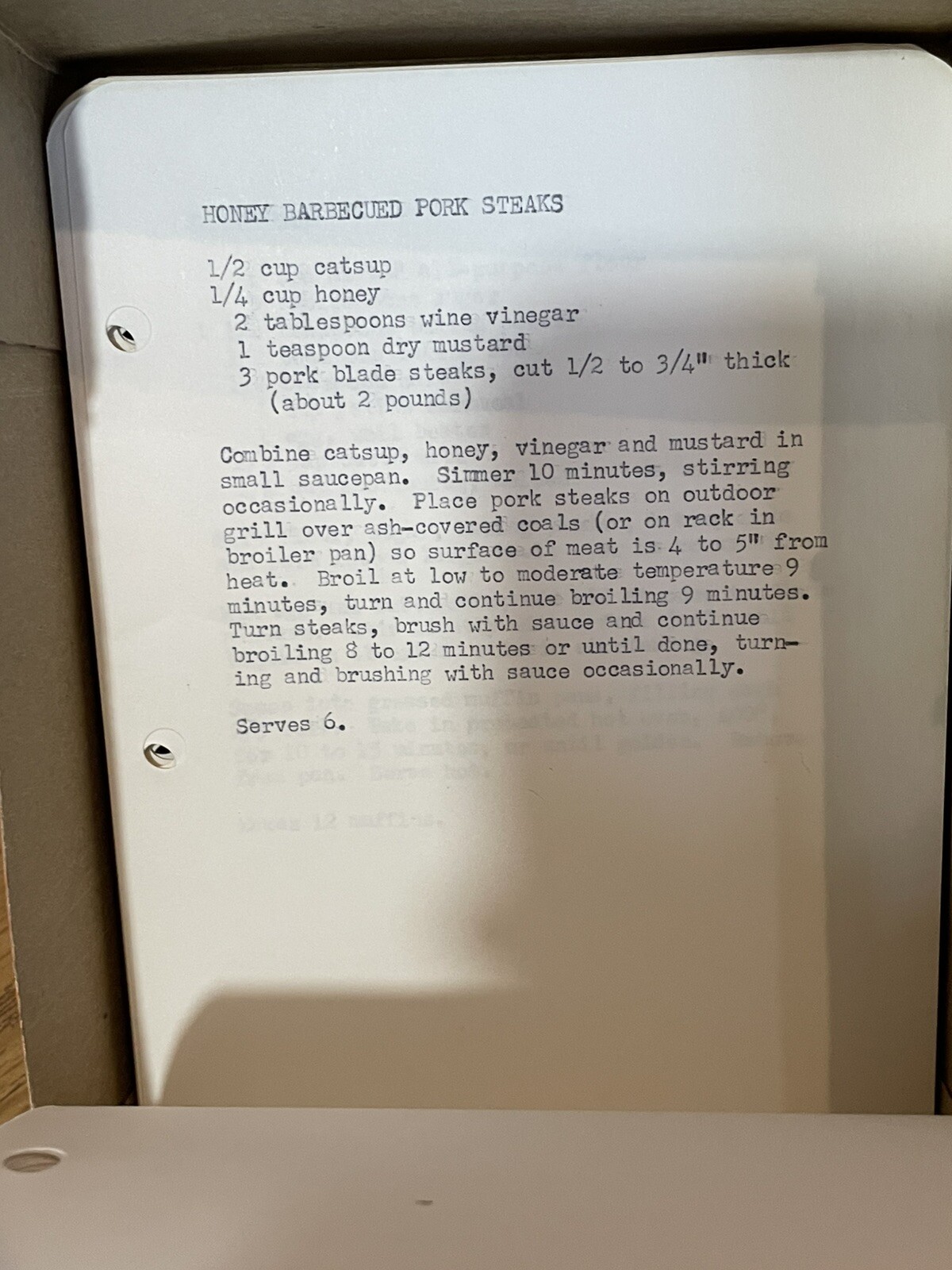 6 Boxes Of Typed Various Recipes Approximately 2500 Pages.
