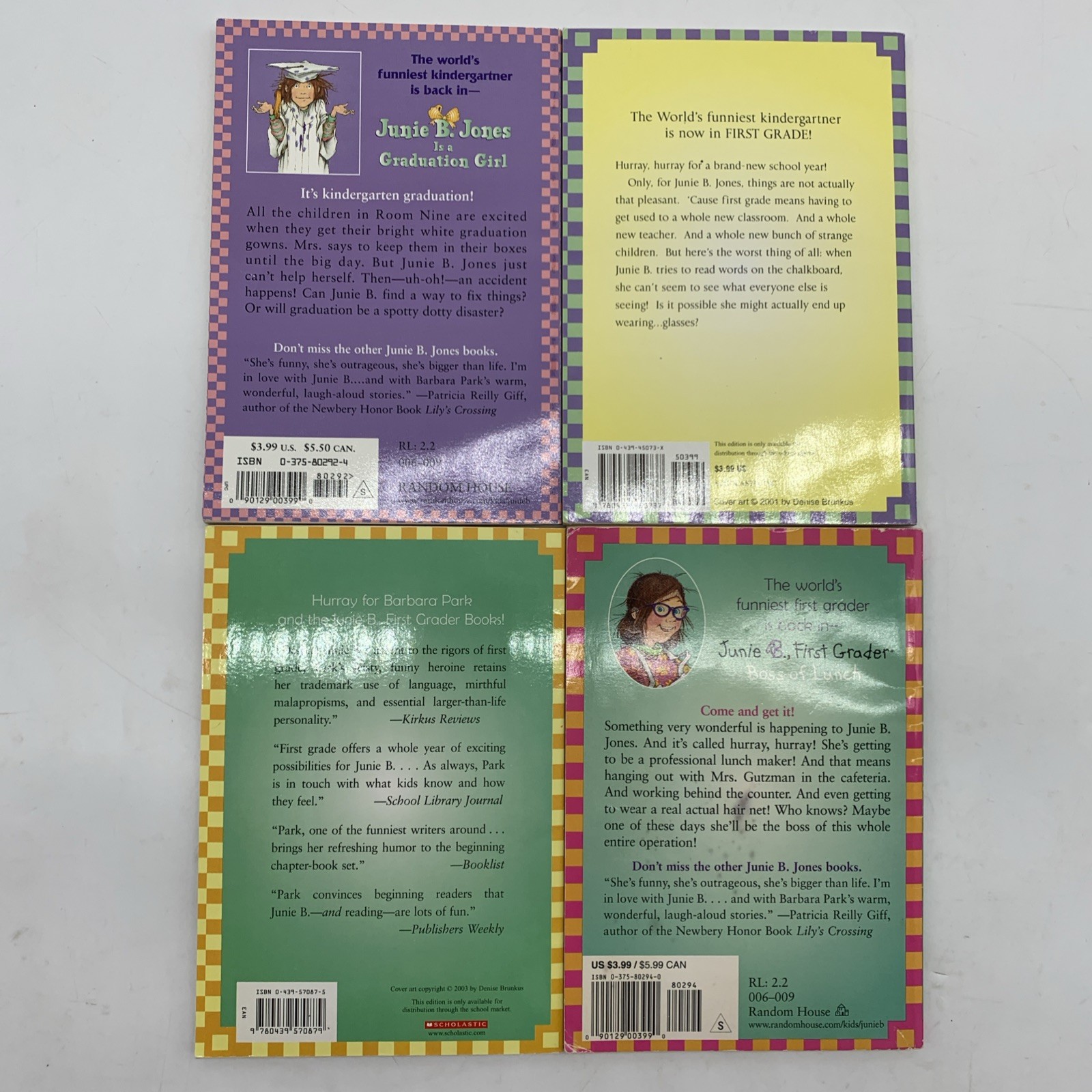 Junie B Jones Barbara Park Lot 25 School Girl Chapter Book Illustrated Grade 1 2