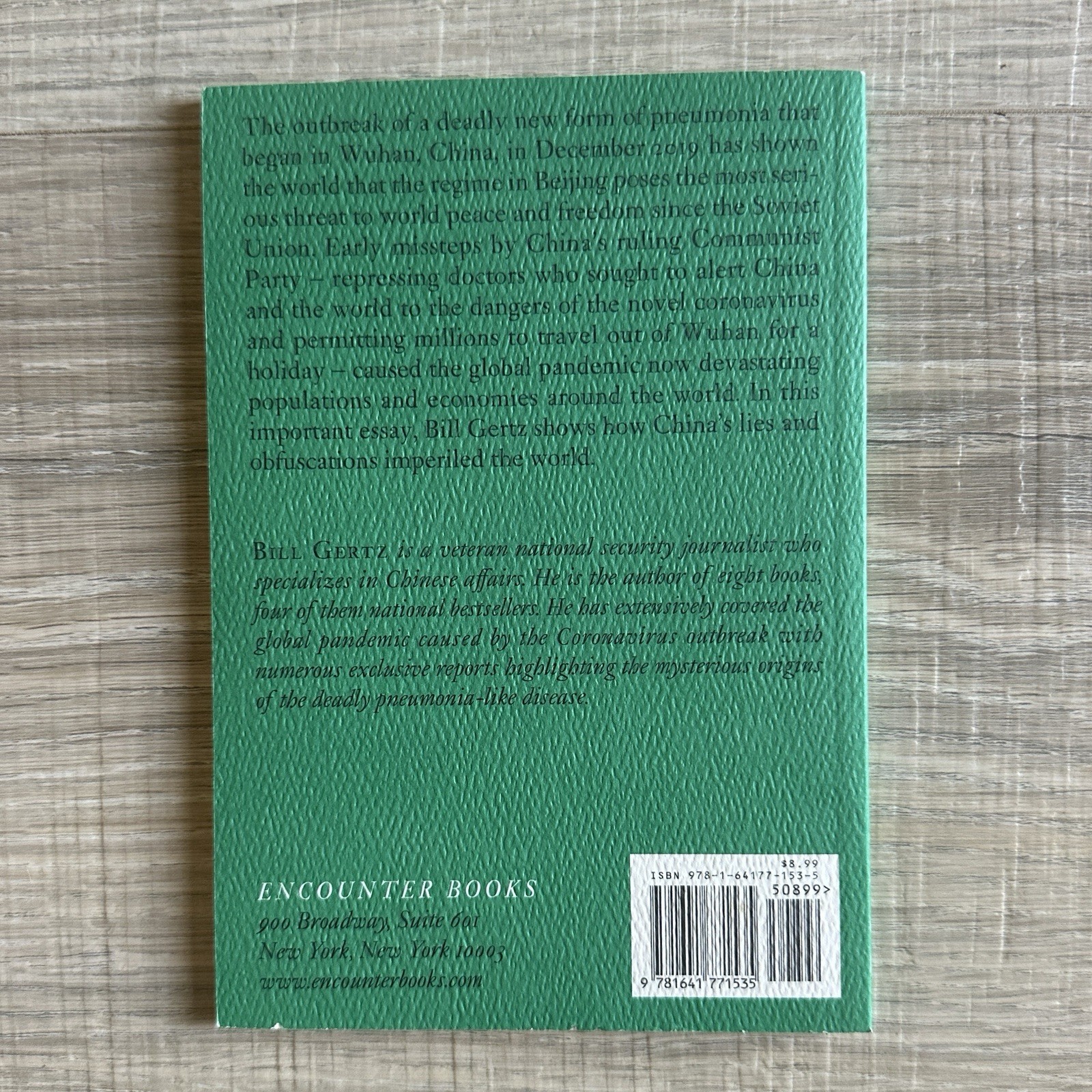 Encounter Books How China&rsquo;s Communist Party Made the World Sick Bill Gertz Pape…